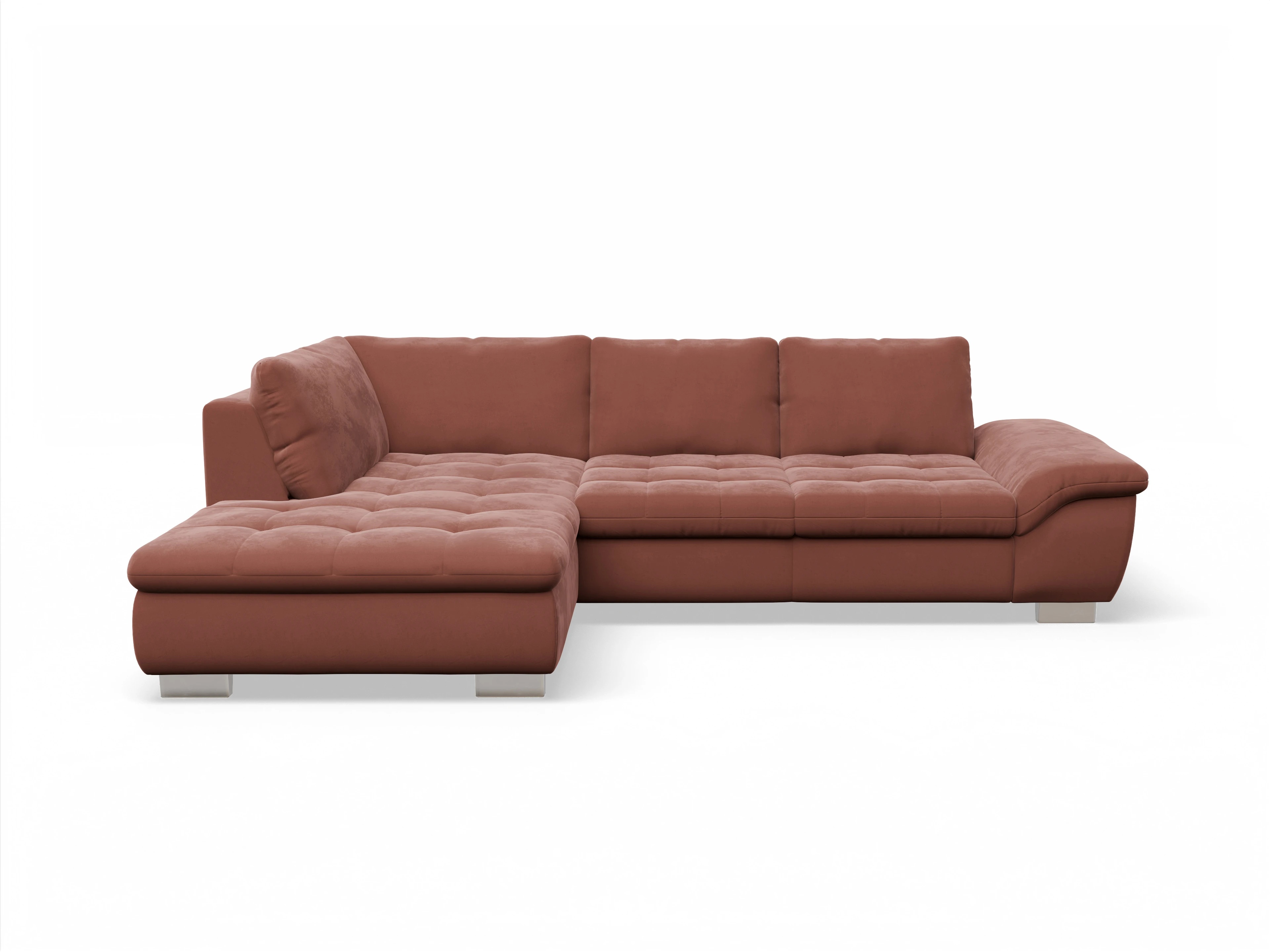 Ansicht des Produktes SC Smart 1007 Ecksofa links Abschluss offen in Stoff Orange