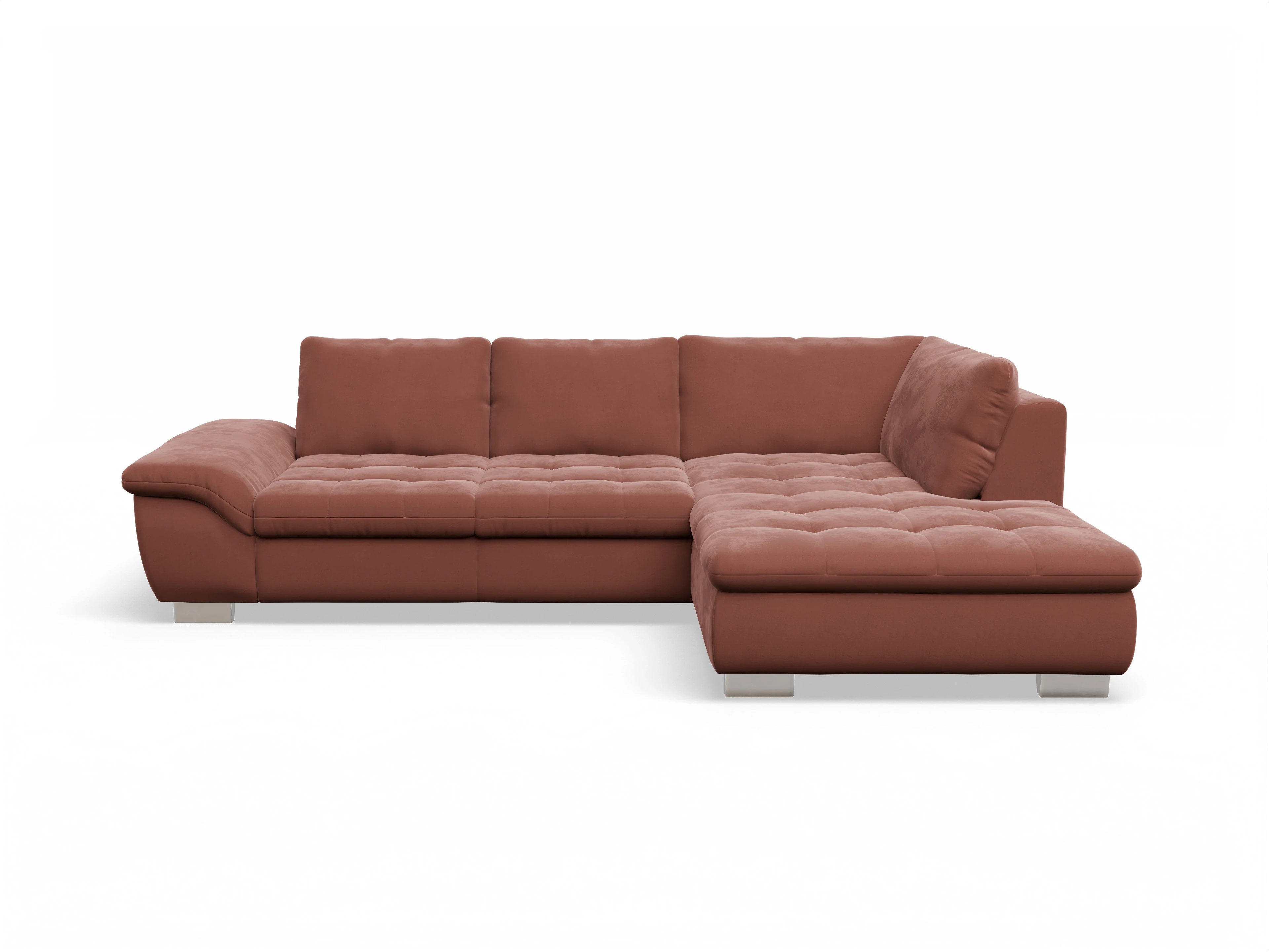 Ansicht des Produktes SC Smart 1007 Ecksofa rechts Abschluss offen in Stoff Orange