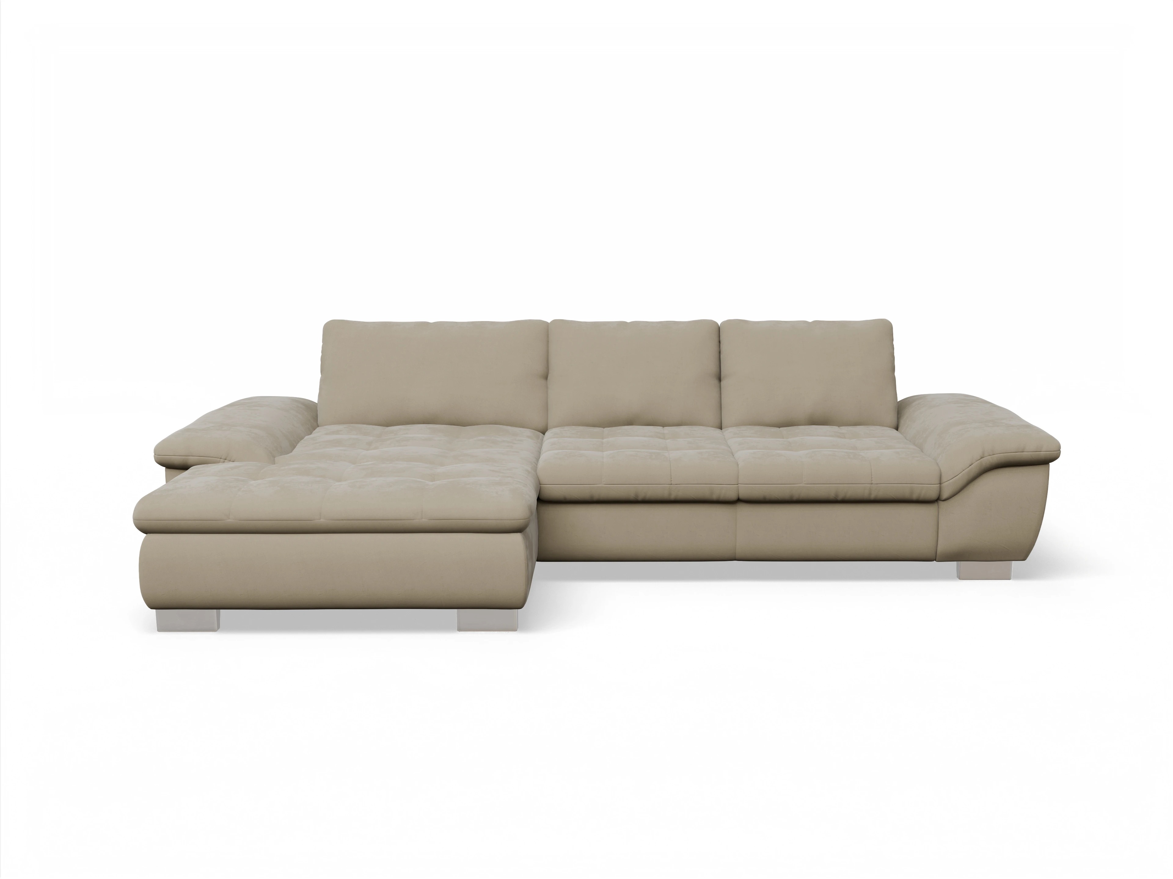 Ansicht des Produktes SC Smart 1007 Ecksofa links Abschluss offen in Stoff Beige