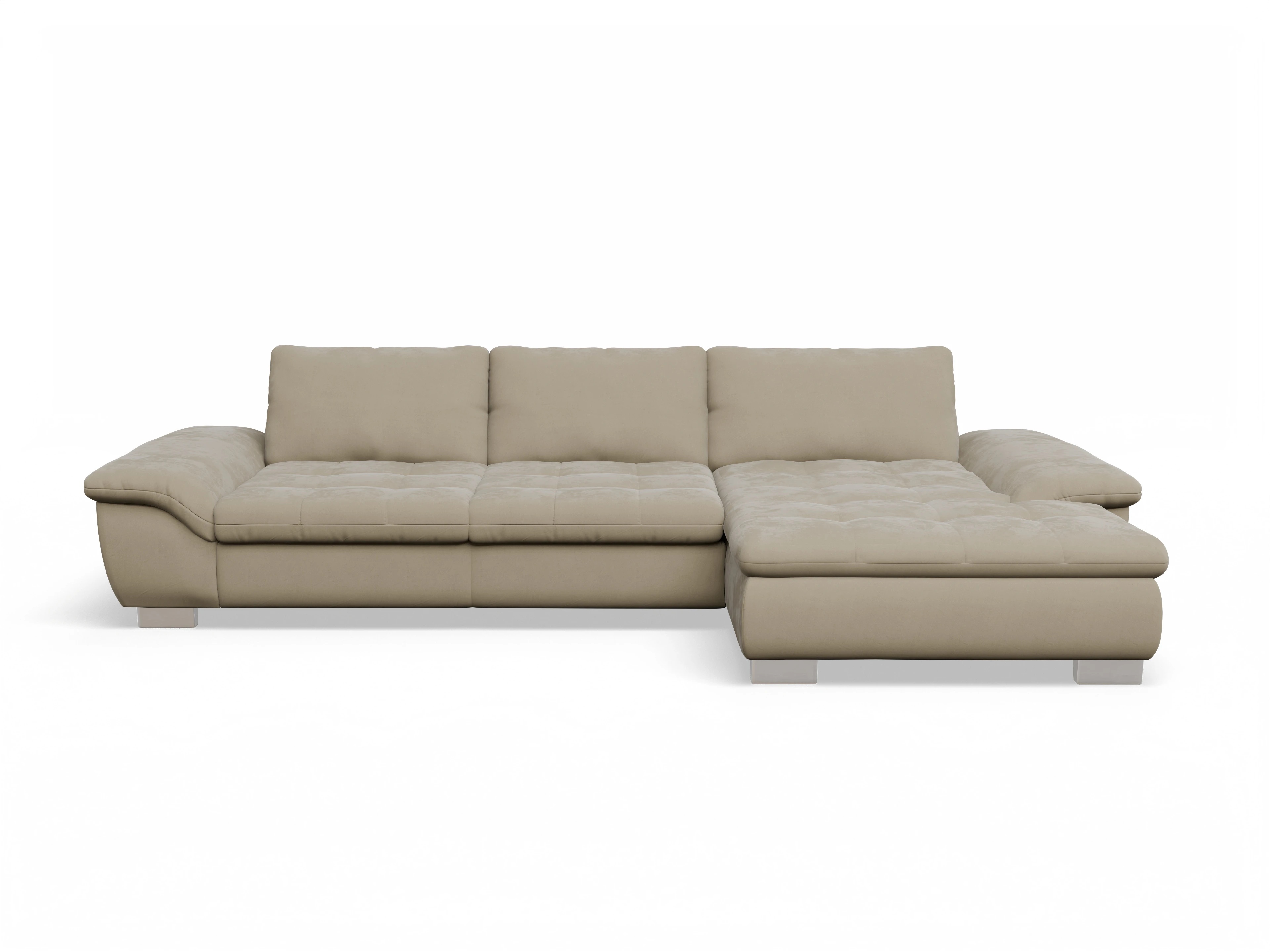 Ansicht des Produktes SC Smart 1007 Ecksofa rechts Abschluss offen in Stoff Beige