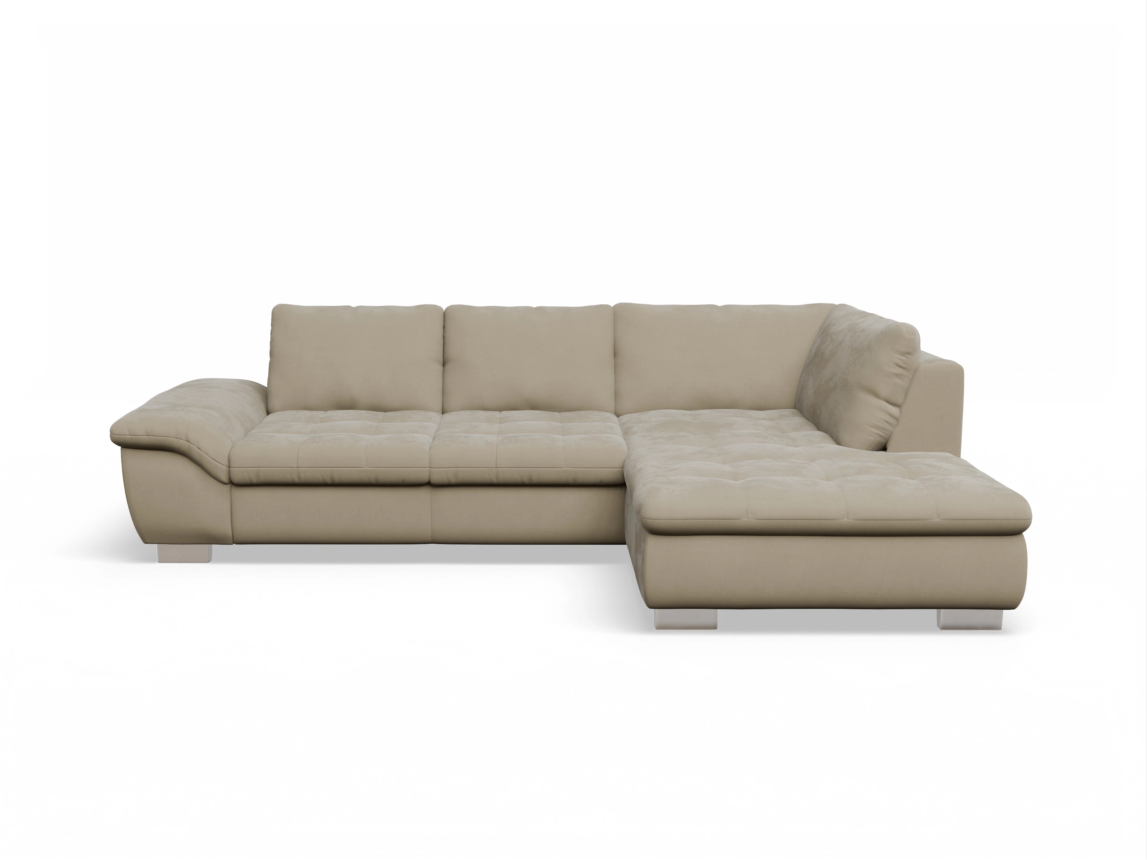 Ansicht des Produktes SC Smart 1007 Ecksofa rechts Abschluss offen in Stoff Beige