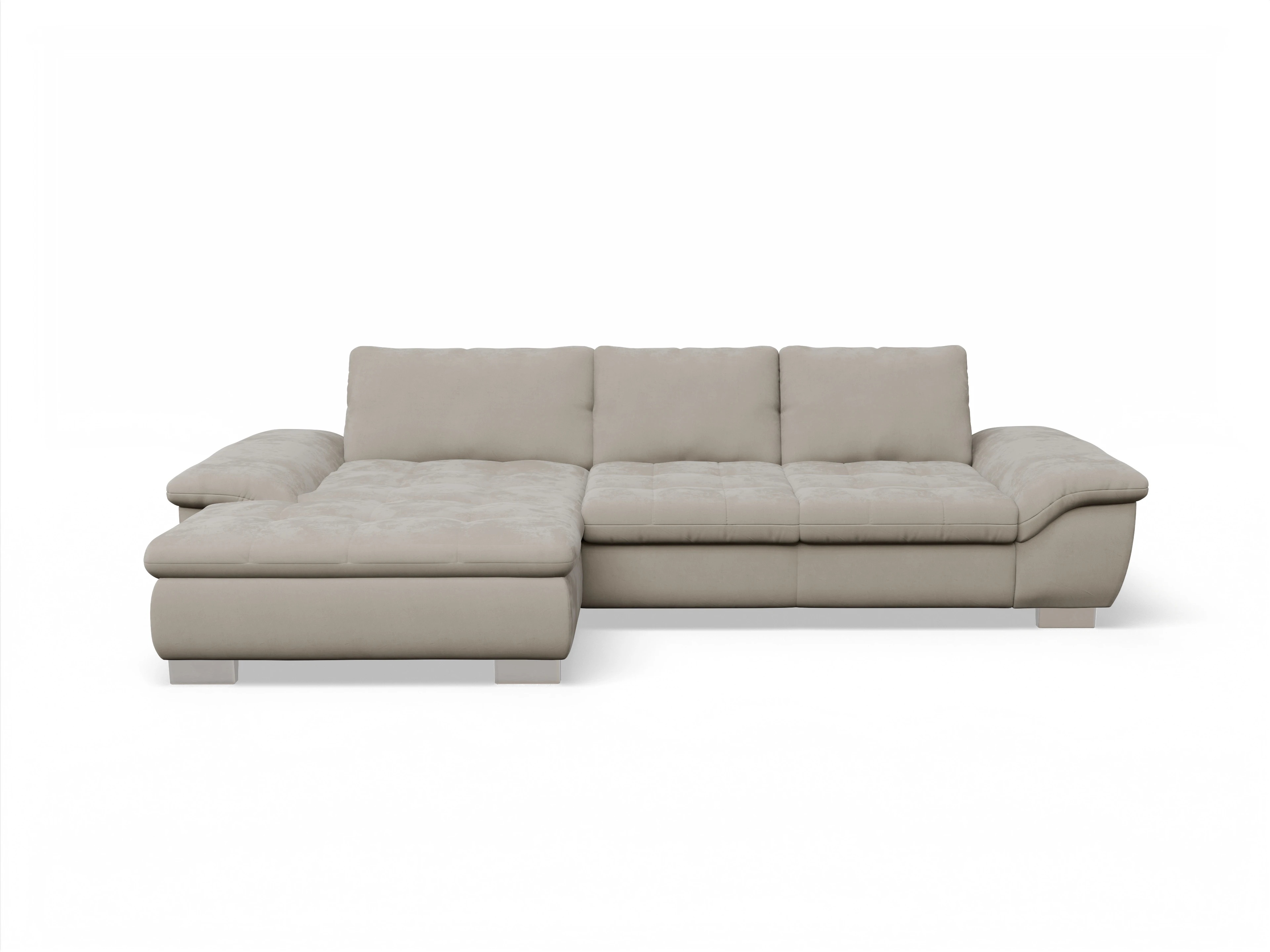 Sitz Concept smart 1007 Canape Medium L Ansicht des Produktes SC Smart 1007 Ecksofa links Abschluss offen in Stoff Beige