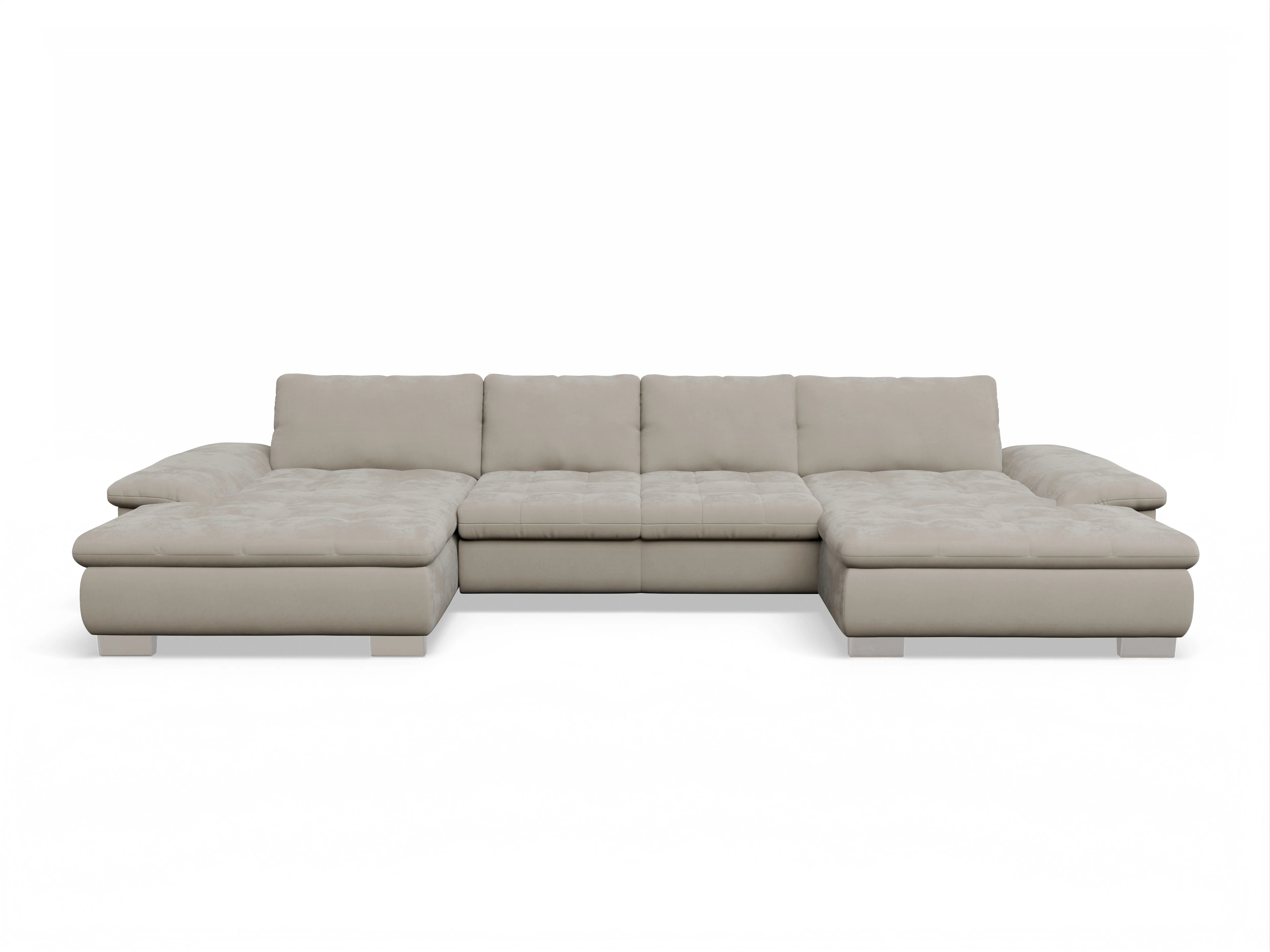 Ansicht des Produktes SC Smart 1007 Wohnlandschaft offen beidseitig in Stoff Beige