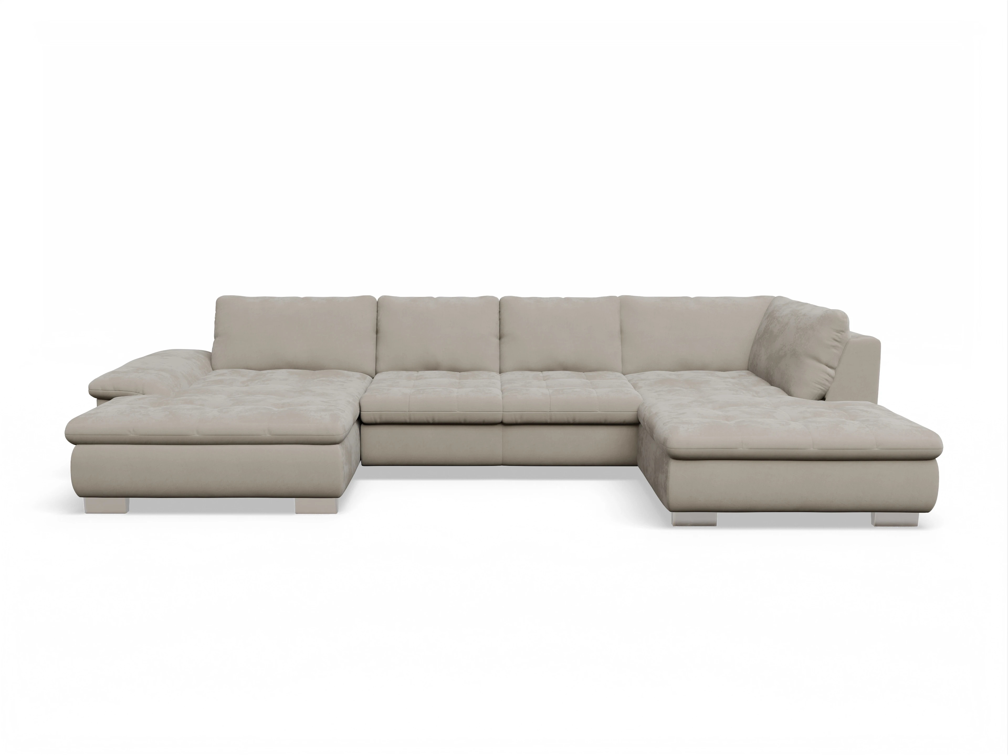 Ansicht des Produktes SC Smart 1007 Wohnlandschaft offen beidseitig in Stoff Beige