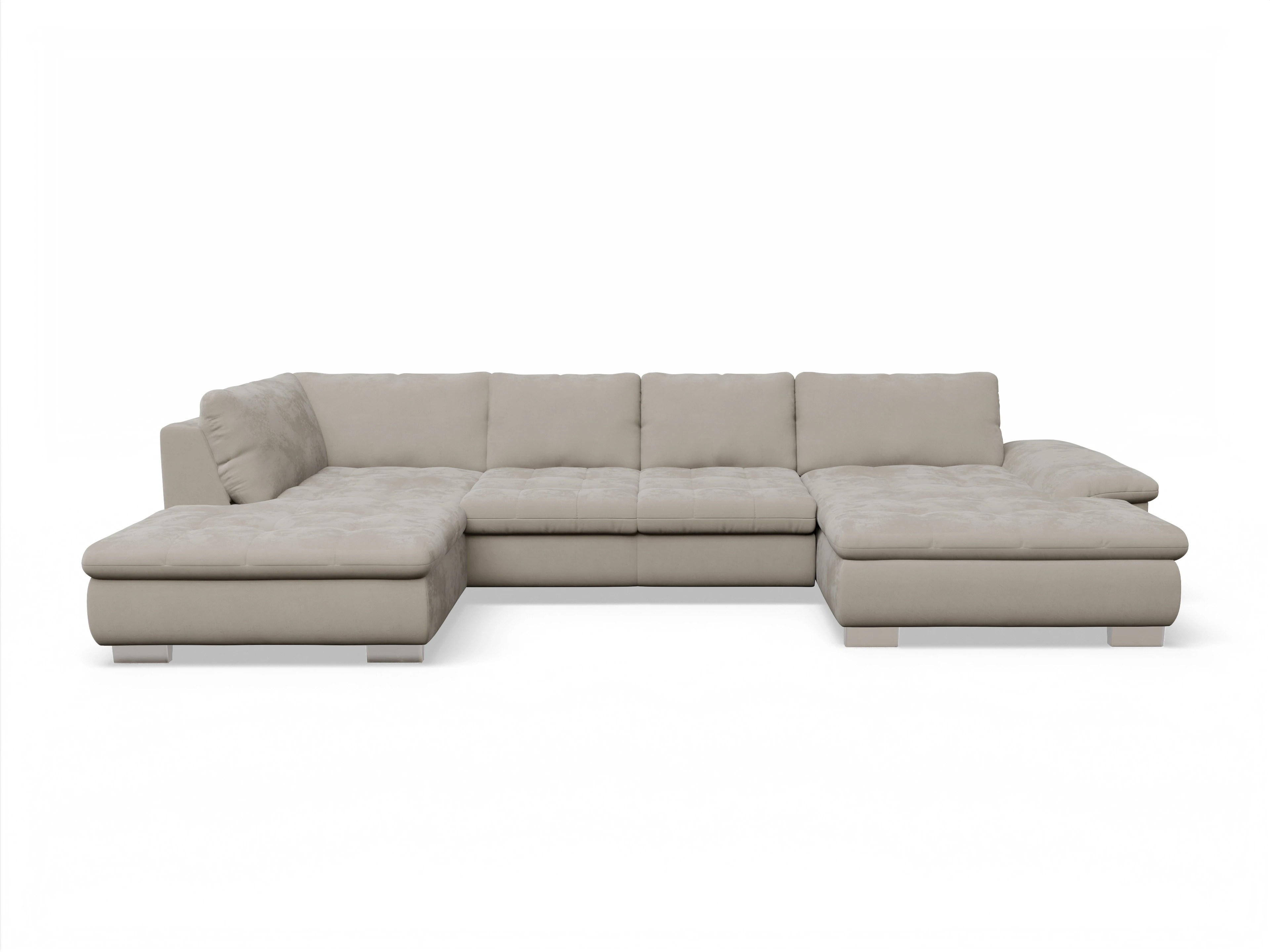 Ansicht des Produktes SC Smart 1007 Wohnlandschaft offen beidseitig in Stoff Beige