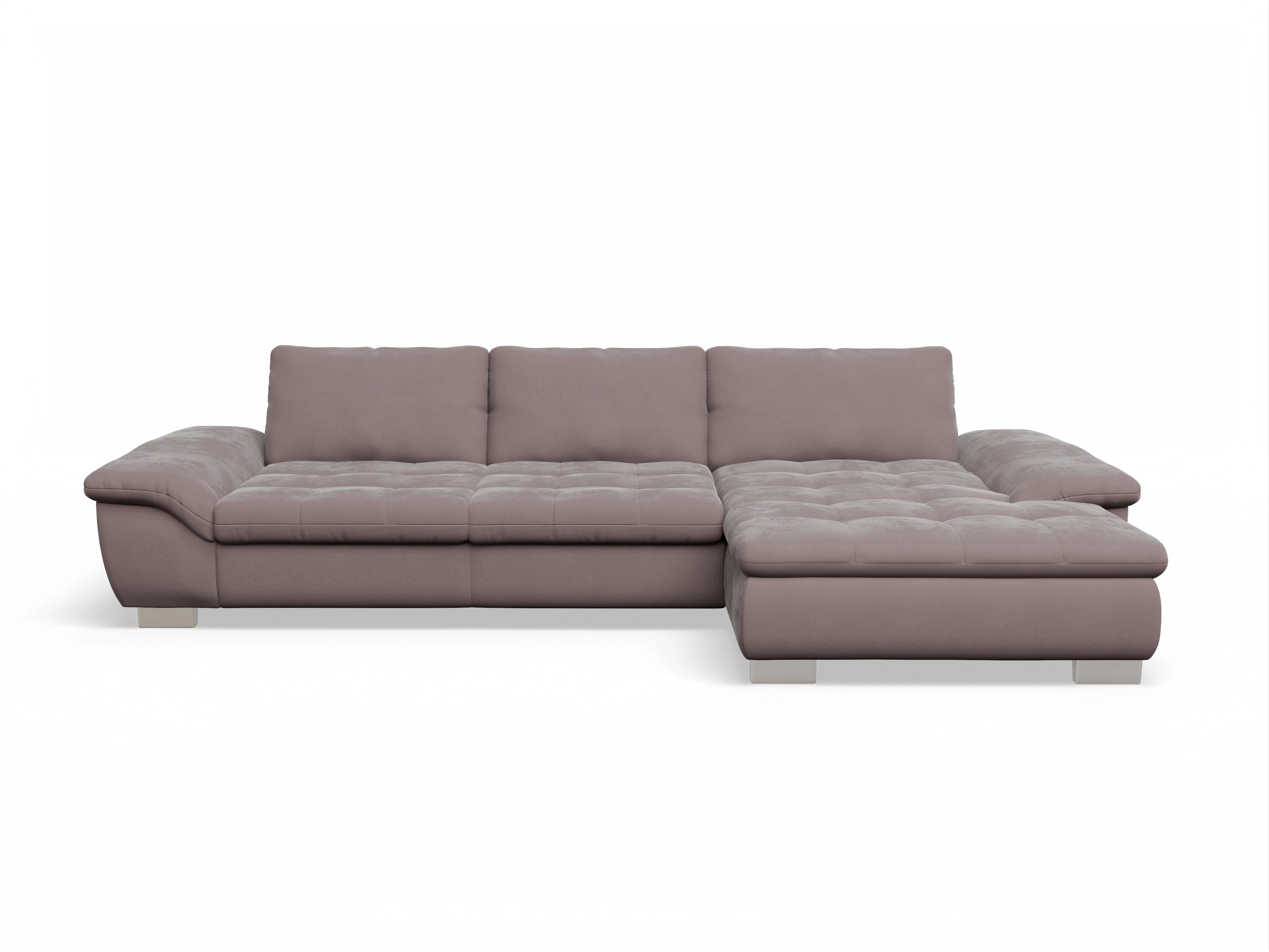 Ansicht des Produktes SC Smart 1007 Ecksofa rechts Abschluss offen in Stoff Lila