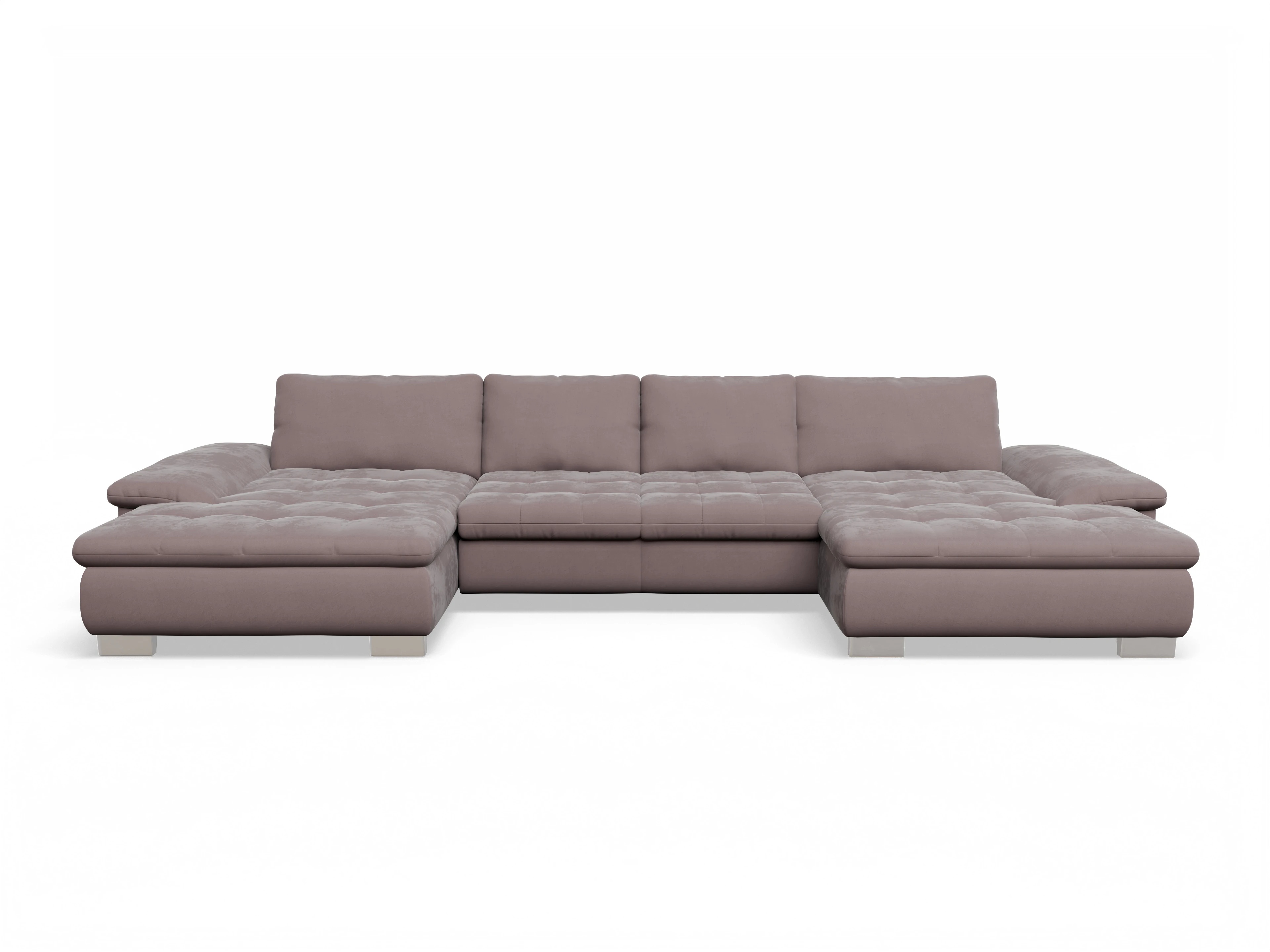 Ansicht des Produktes SC Smart 1007 Wohnlandschaft offen beidseitig in Stoff Lila