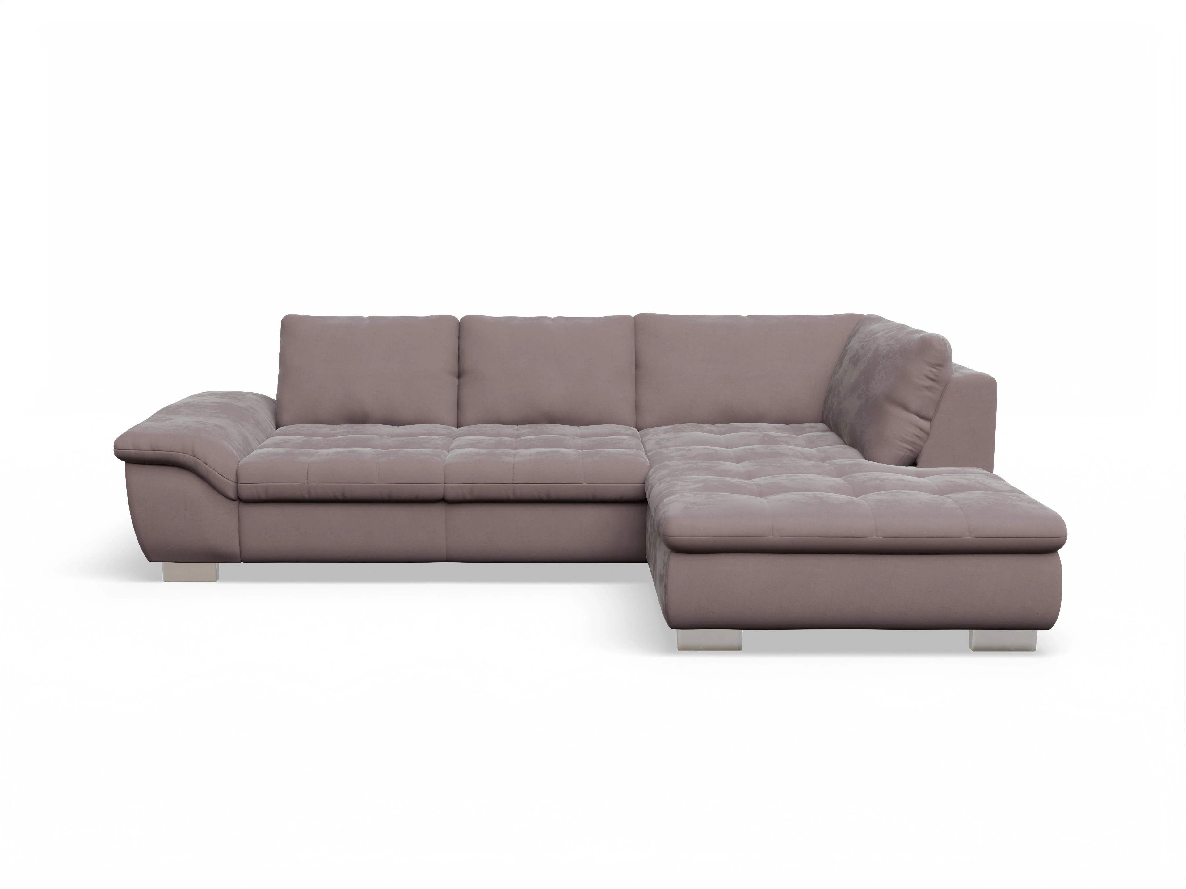 Ansicht des Produktes SC Smart 1007 Ecksofa rechts Abschluss offen in Stoff Lila