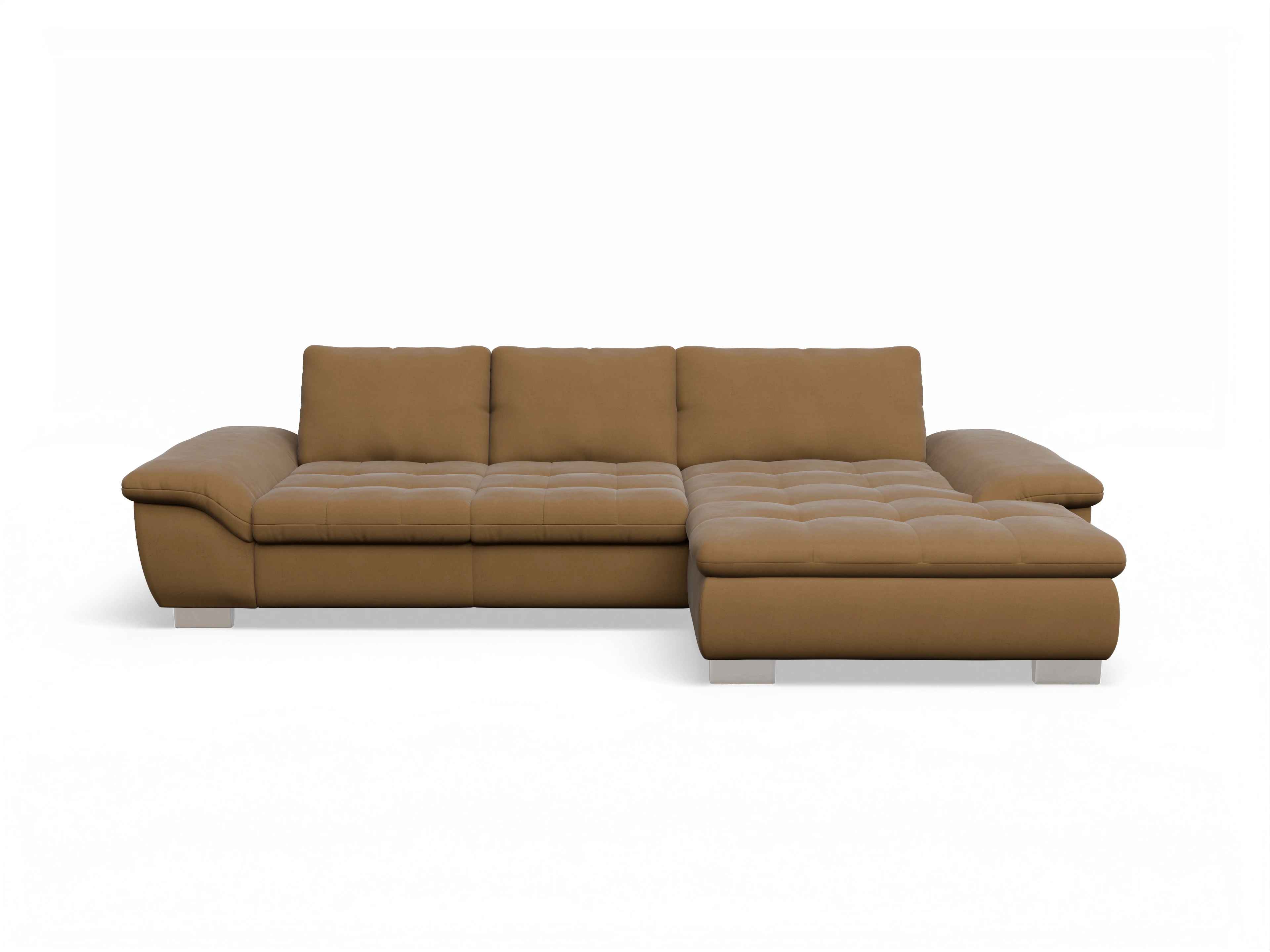 Ansicht des Produktes SC Smart 1007 Ecksofa rechts Abschluss offen in Stoff Orange