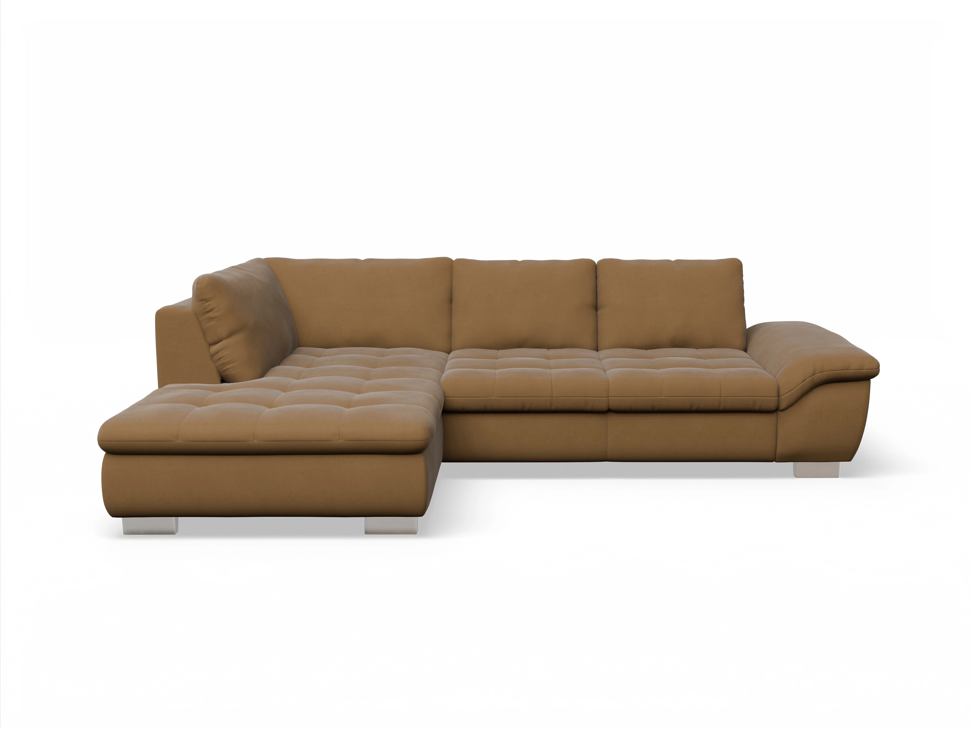 Ansicht des Produktes SC Smart 1007 Ecksofa links Abschluss offen in Stoff Orange