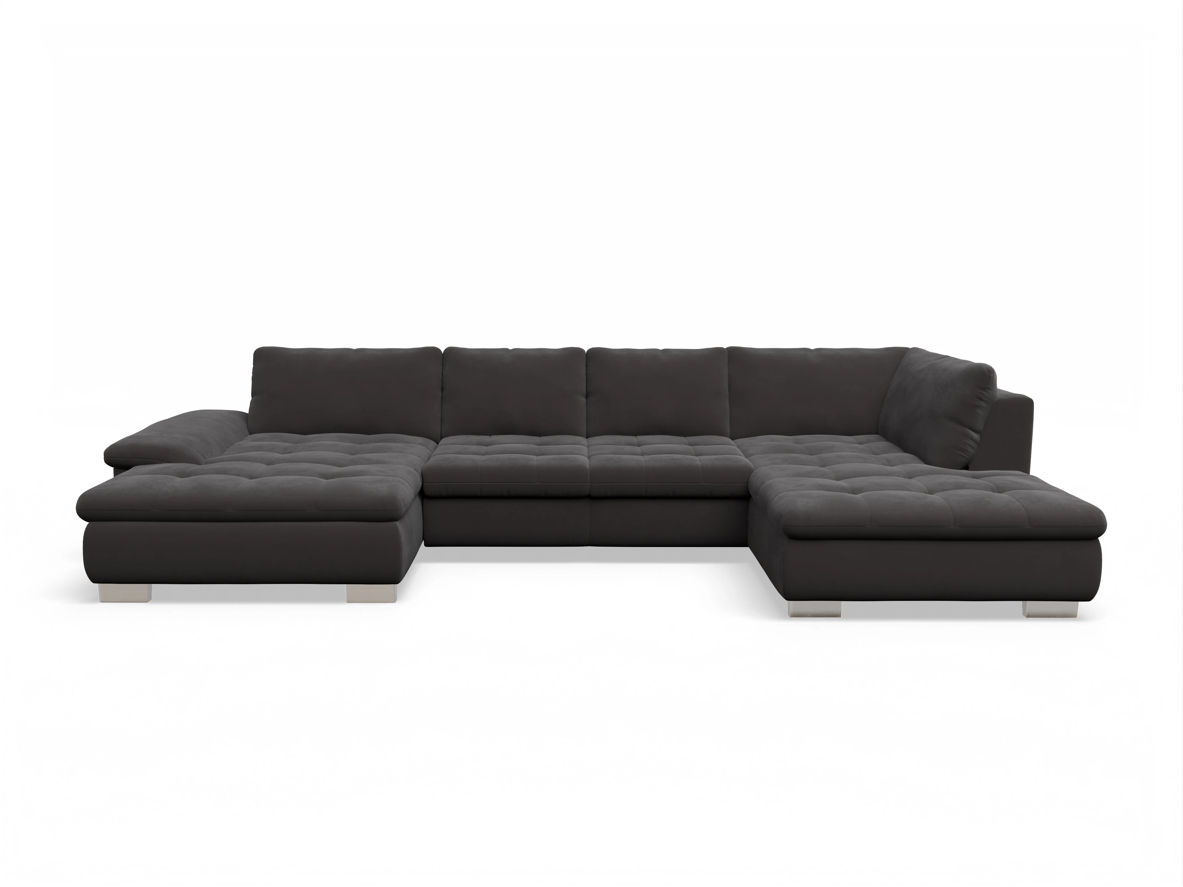 Ansicht des Produktes SC Smart 1007 Wohnlandschaft offen beidseitig in Stoff Grau