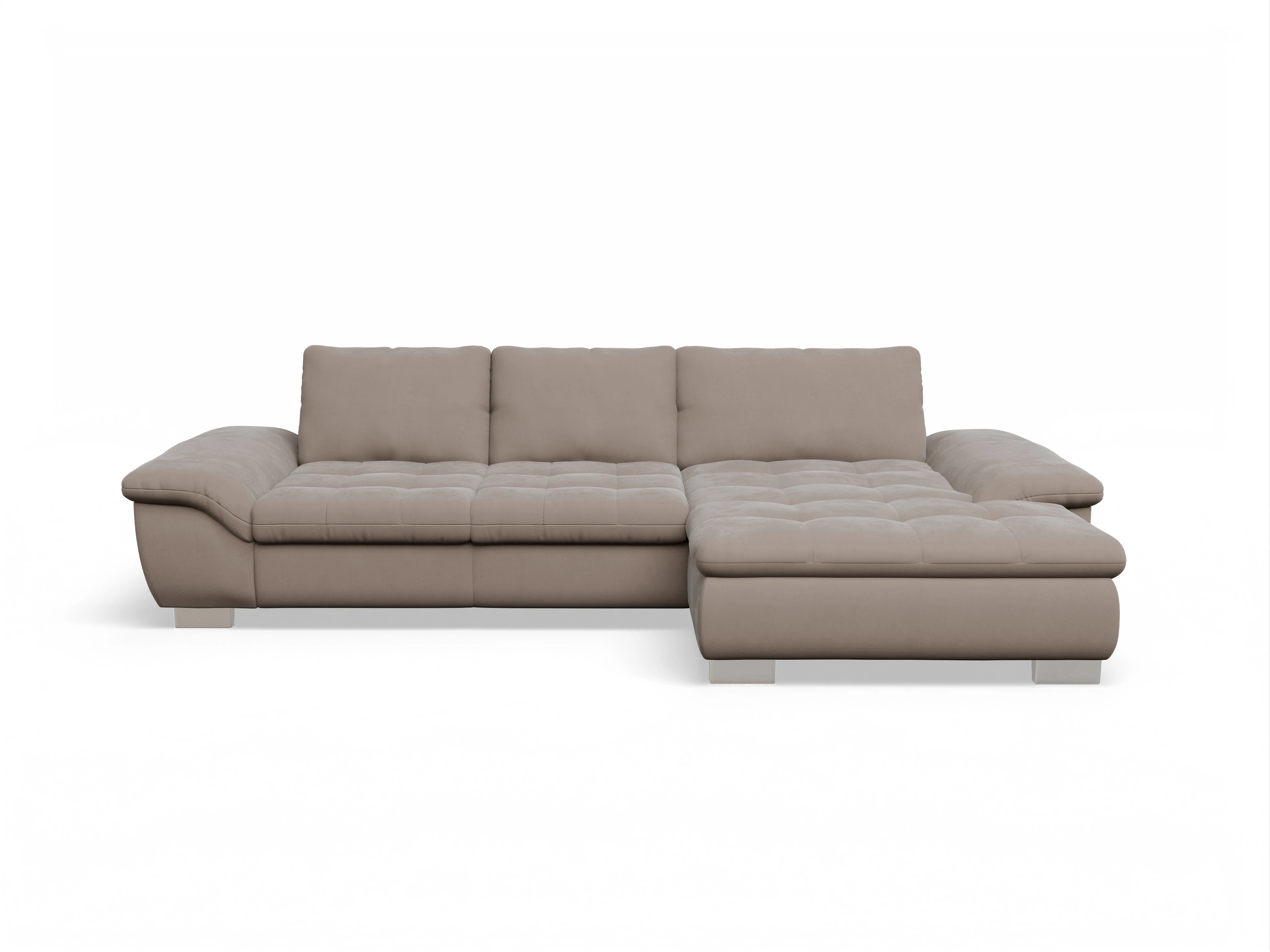 Ansicht des Produktes SC Smart 1007 Ecksofa rechts Abschluss offen in Stoff Braun