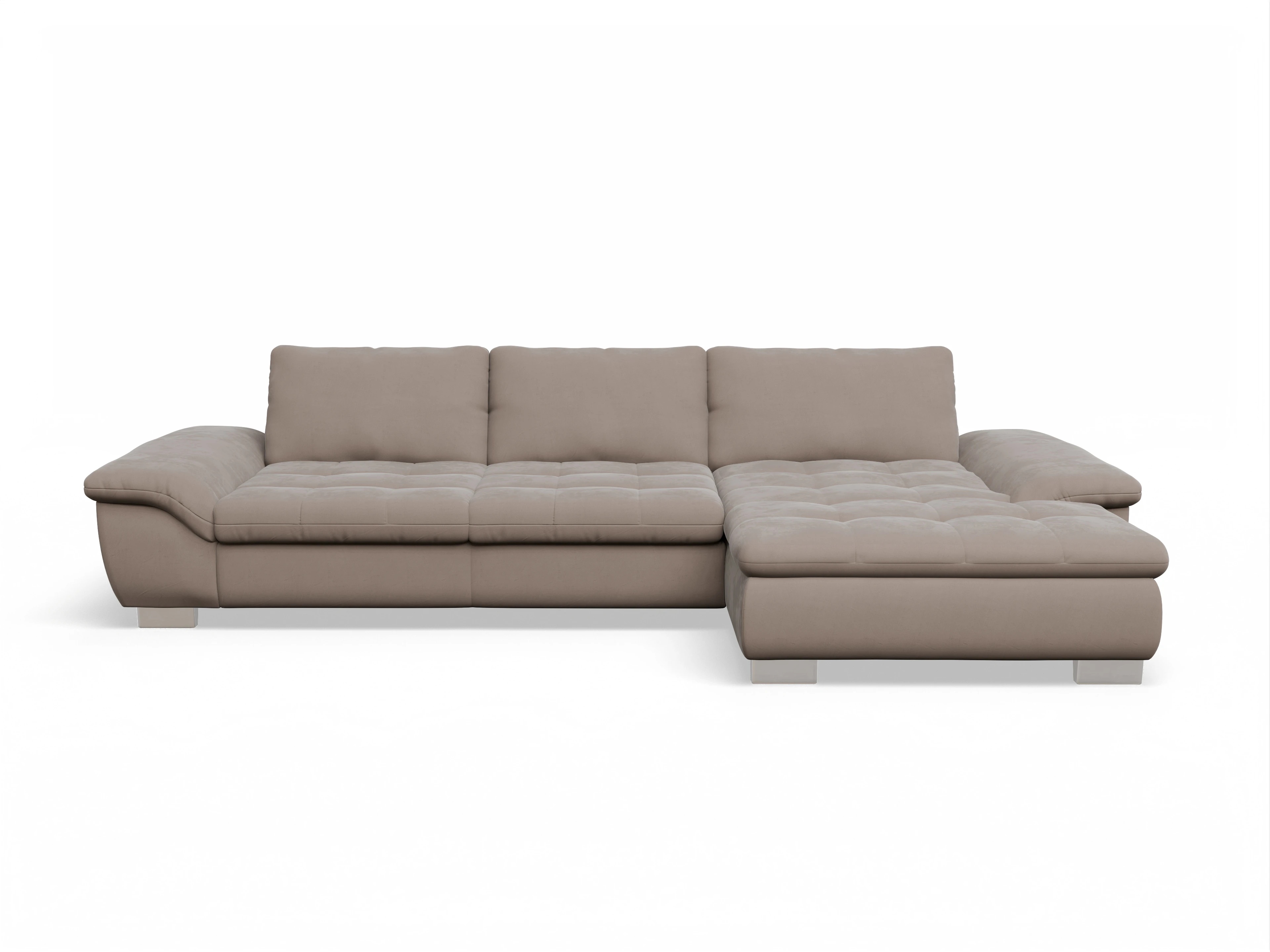 Ansicht des Produktes SC Smart 1007 Ecksofa rechts Abschluss offen in Stoff Braun