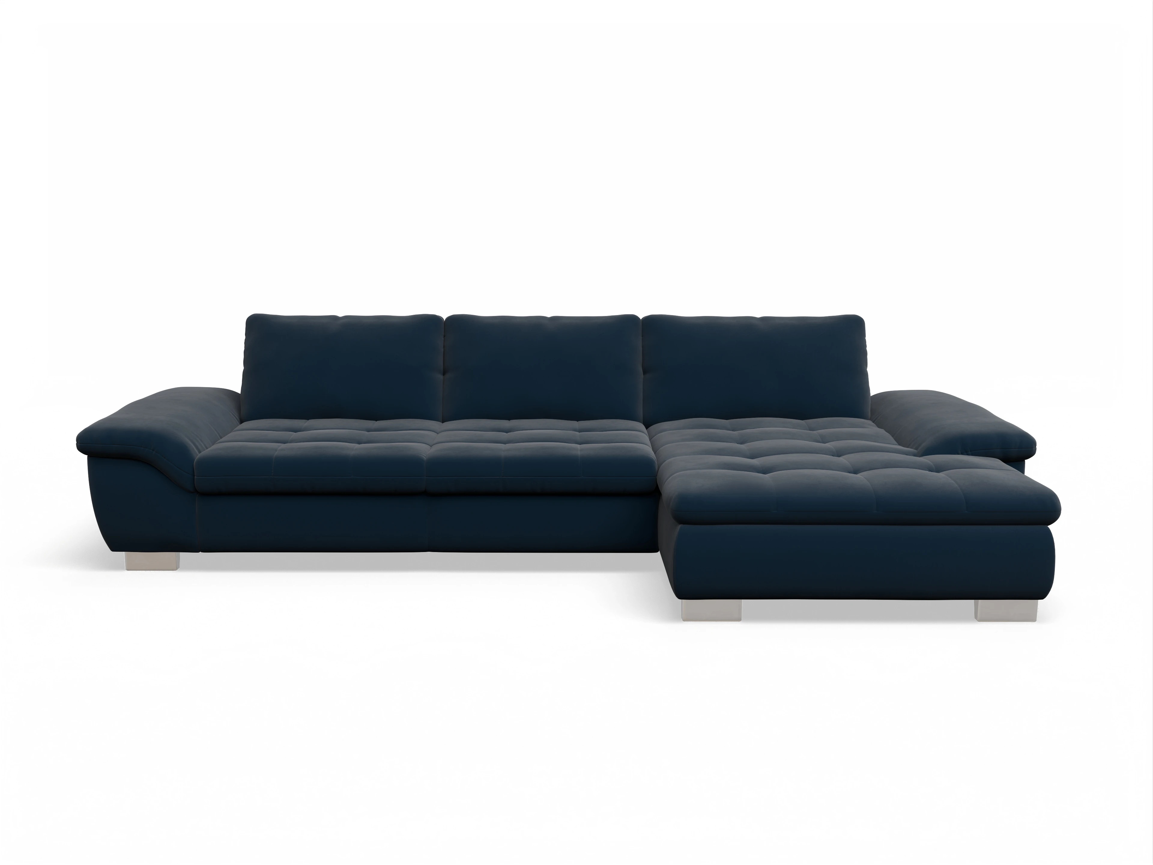 Ansicht des Produktes SC Smart 1007 Ecksofa rechts Abschluss offen in Stoff Blau