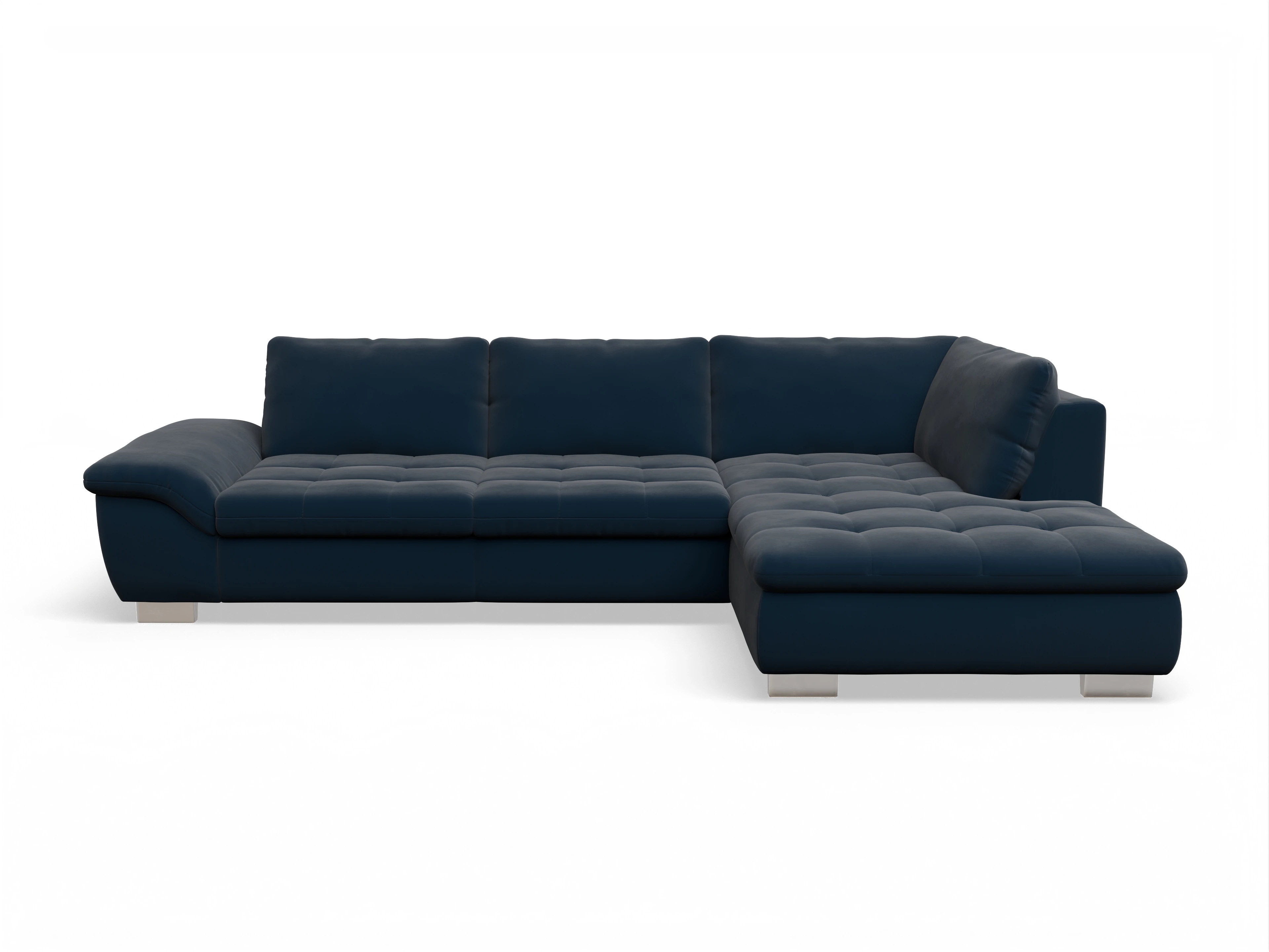 Ansicht des Produktes SC Smart 1007 Ecksofa rechts Abschluss offen in Stoff Blau