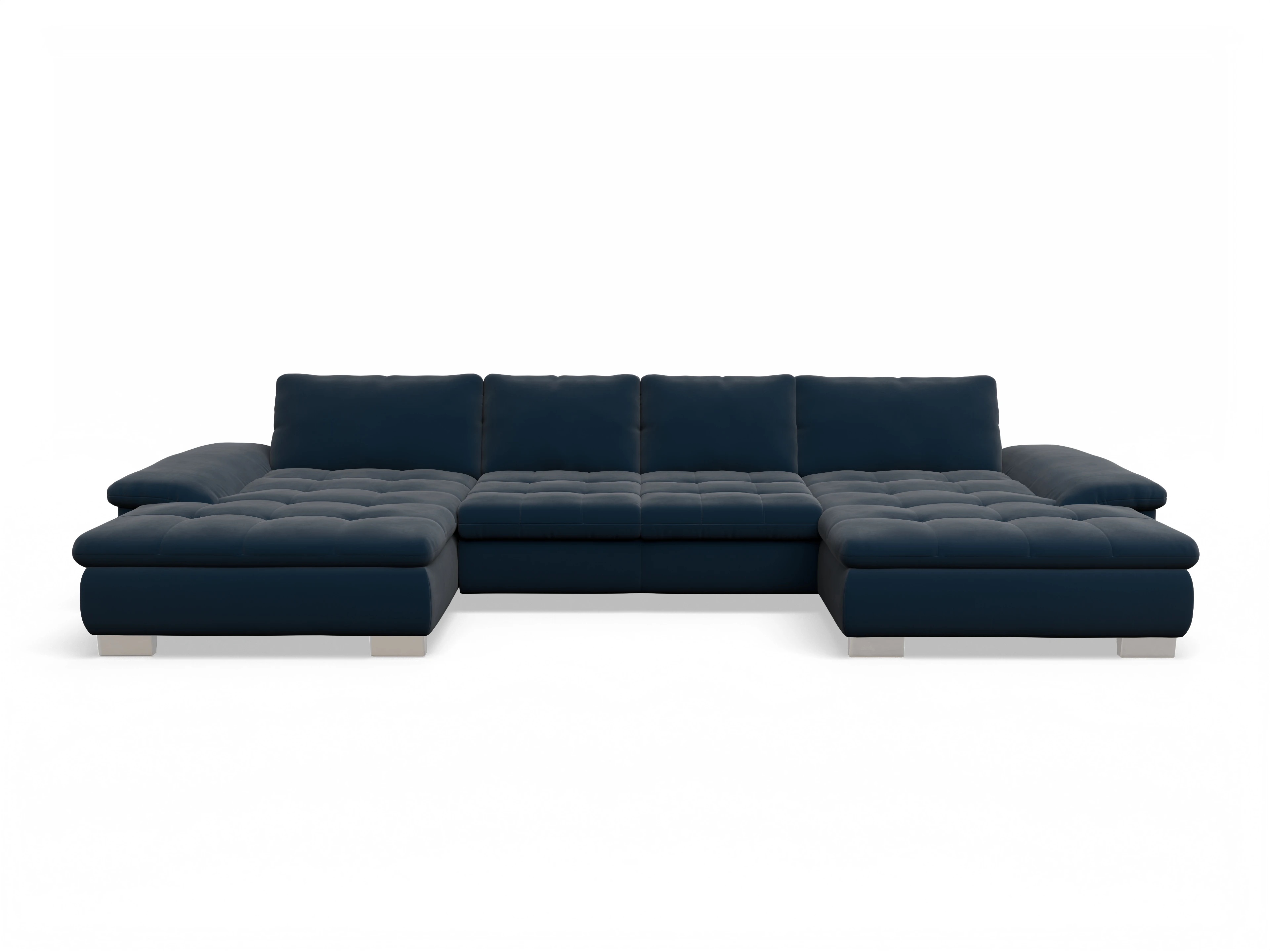 Ansicht des Produktes SC Smart 1007 Wohnlandschaft offen beidseitig in Stoff Blau