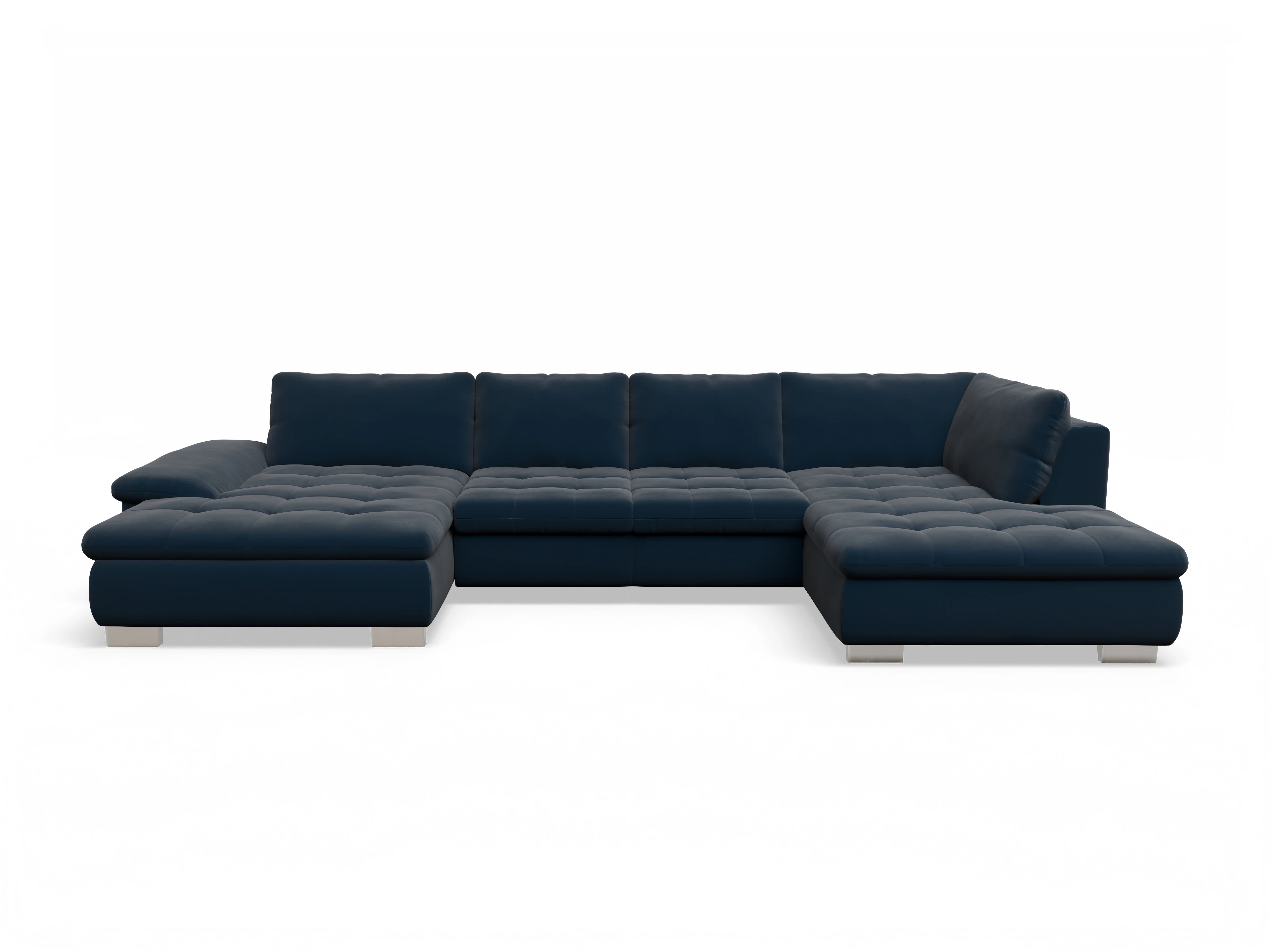 Ansicht des Produktes SC Smart 1007 Wohnlandschaft offen beidseitig in Stoff Blau