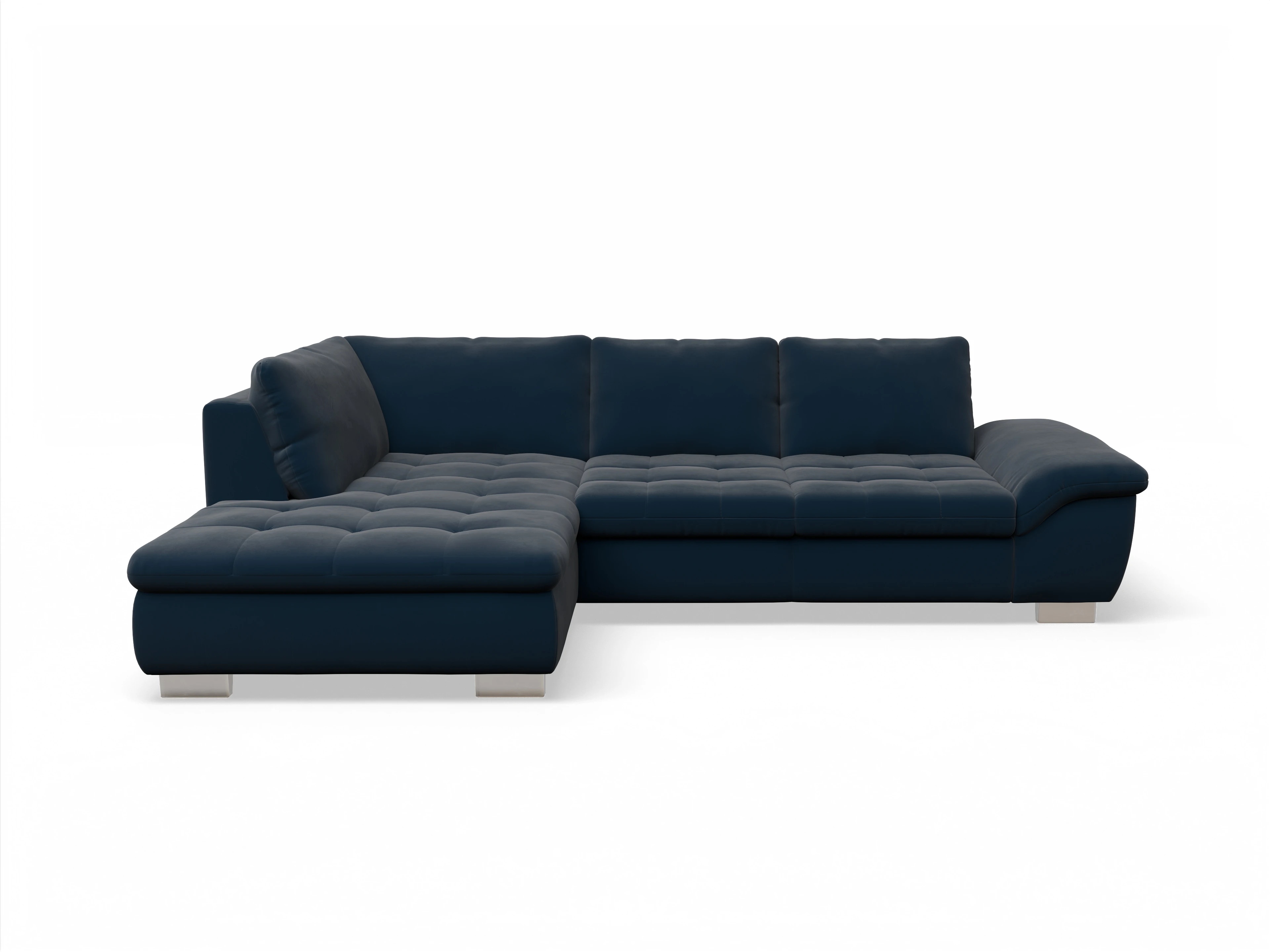 Ansicht des Produktes SC Smart 1007 Ecksofa links Abschluss offen in Stoff Blau