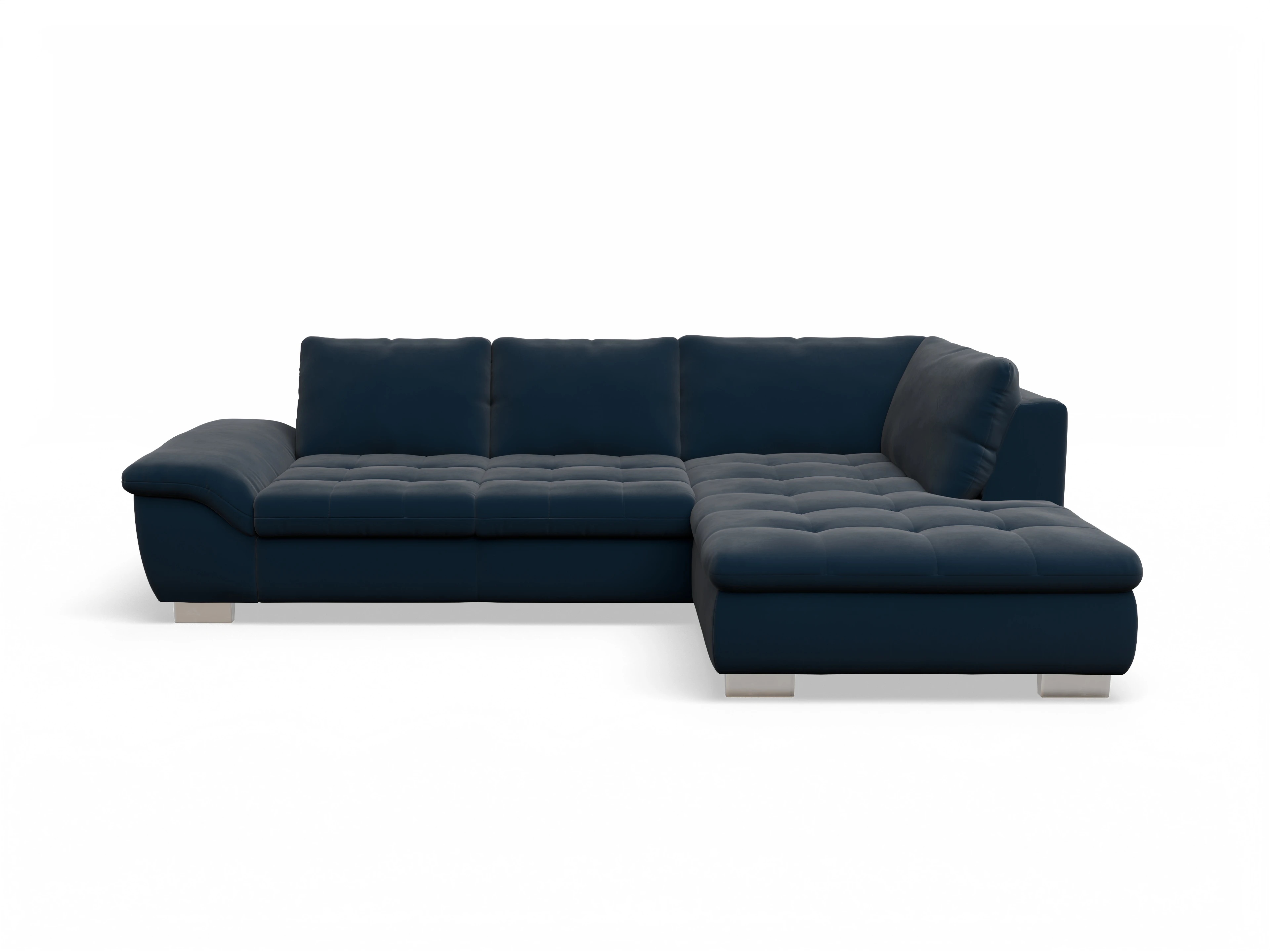 Ansicht des Produktes SC Smart 1007 Ecksofa rechts Abschluss offen in Stoff Blau