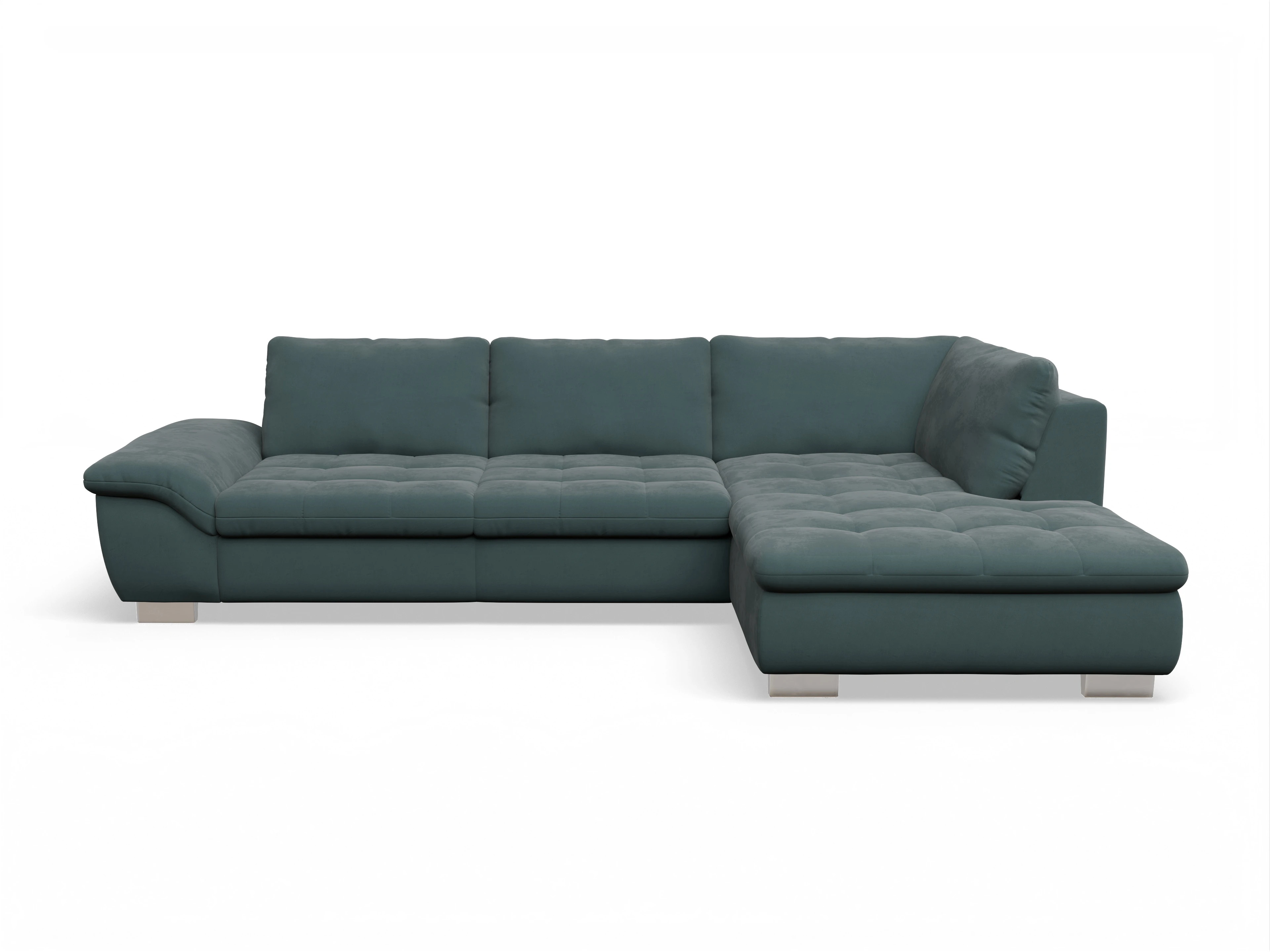 Ansicht des Produktes SC Smart 1007 Ecksofa rechts Abschluss offen in Stoff Grün