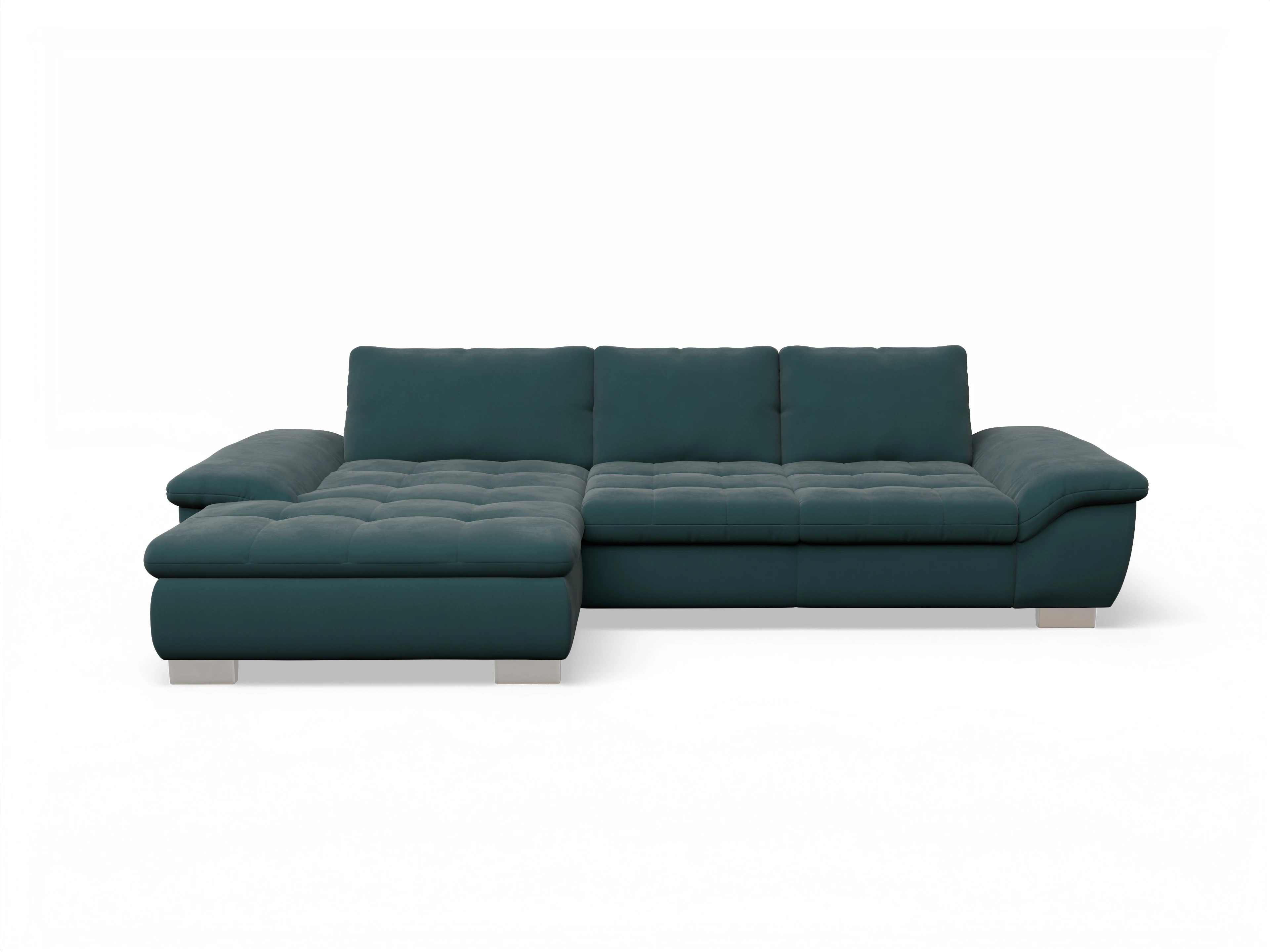 Ansicht des Produktes SC Smart 1007 Ecksofa links Abschluss offen in Stoff Blau