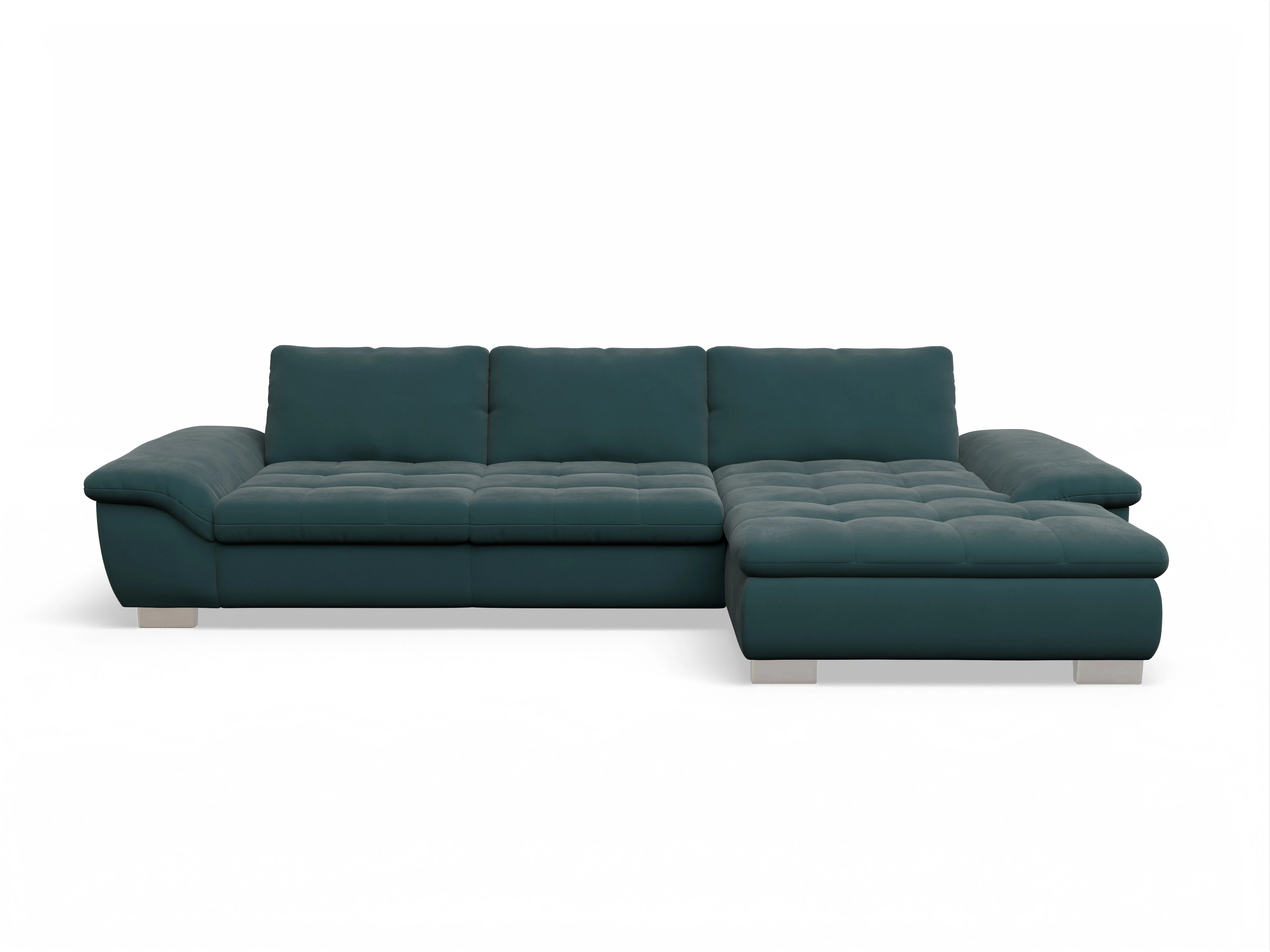 Ansicht des Produktes SC Smart 1007 Ecksofa rechts Abschluss offen in Stoff Blau