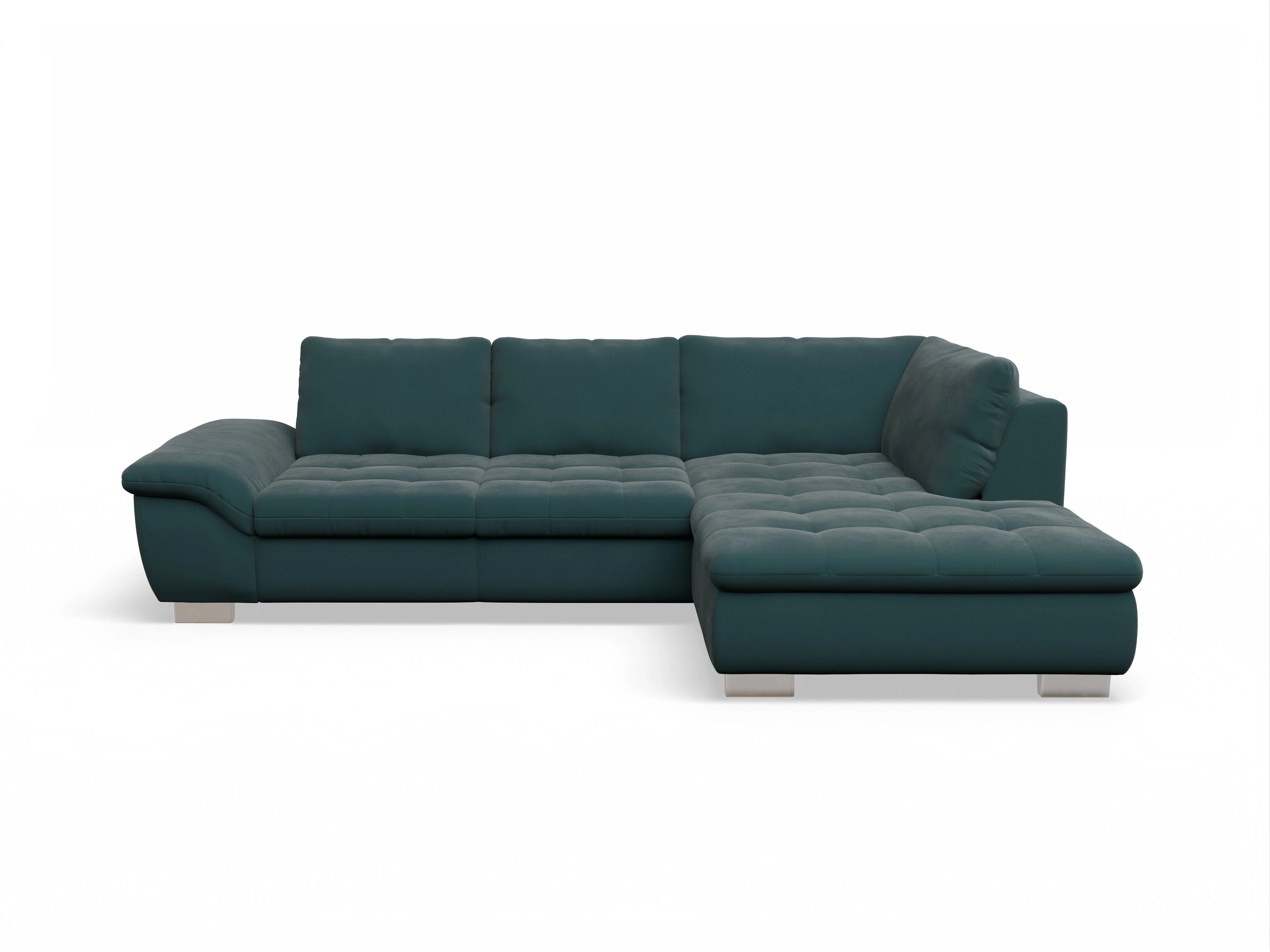 Ansicht des Produktes SC Smart 1007 Ecksofa rechts Abschluss offen in Stoff Blau