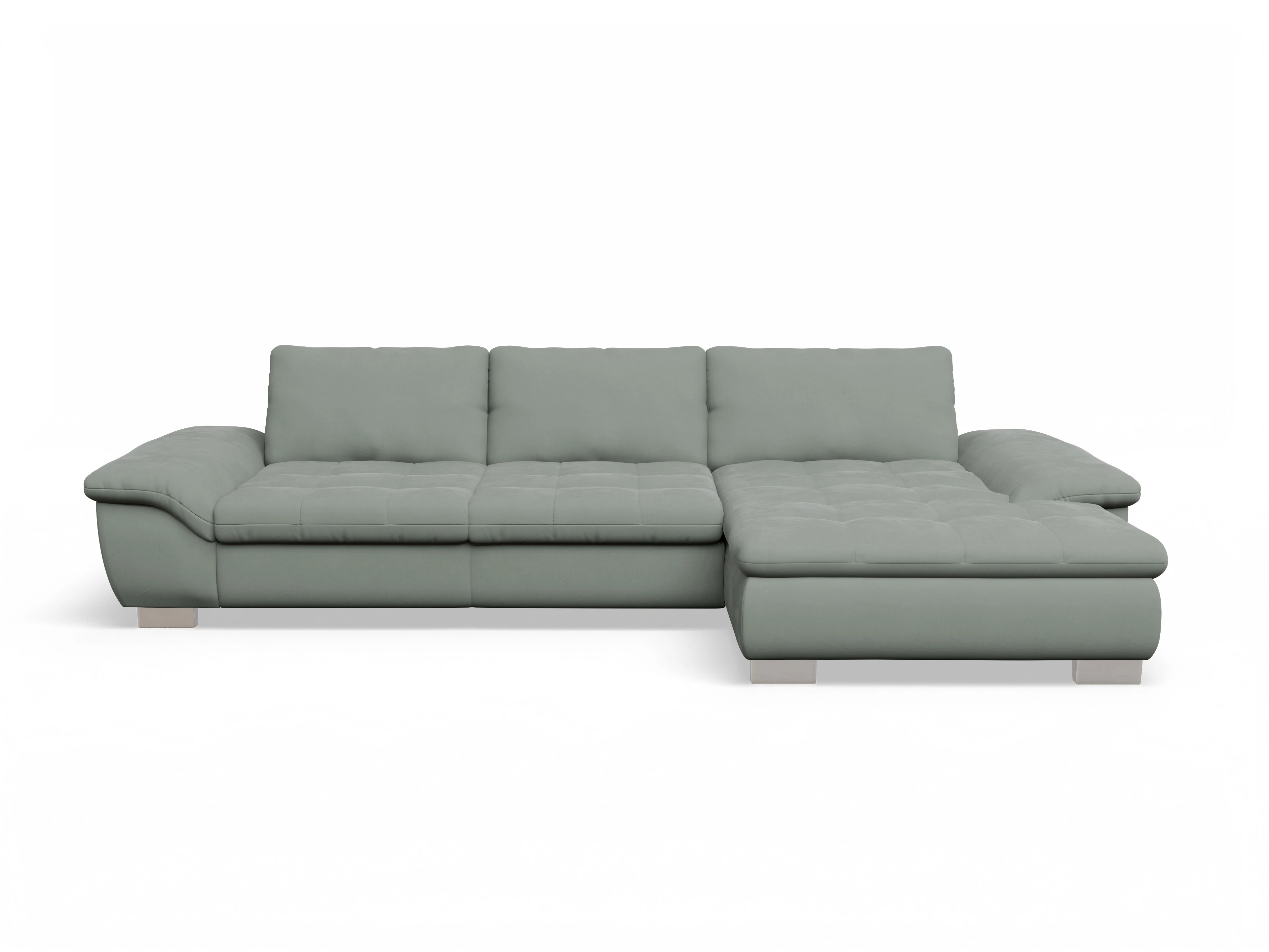 Ansicht des Produktes SC Smart 1007 Ecksofa rechts Abschluss offen in Stoff Grau