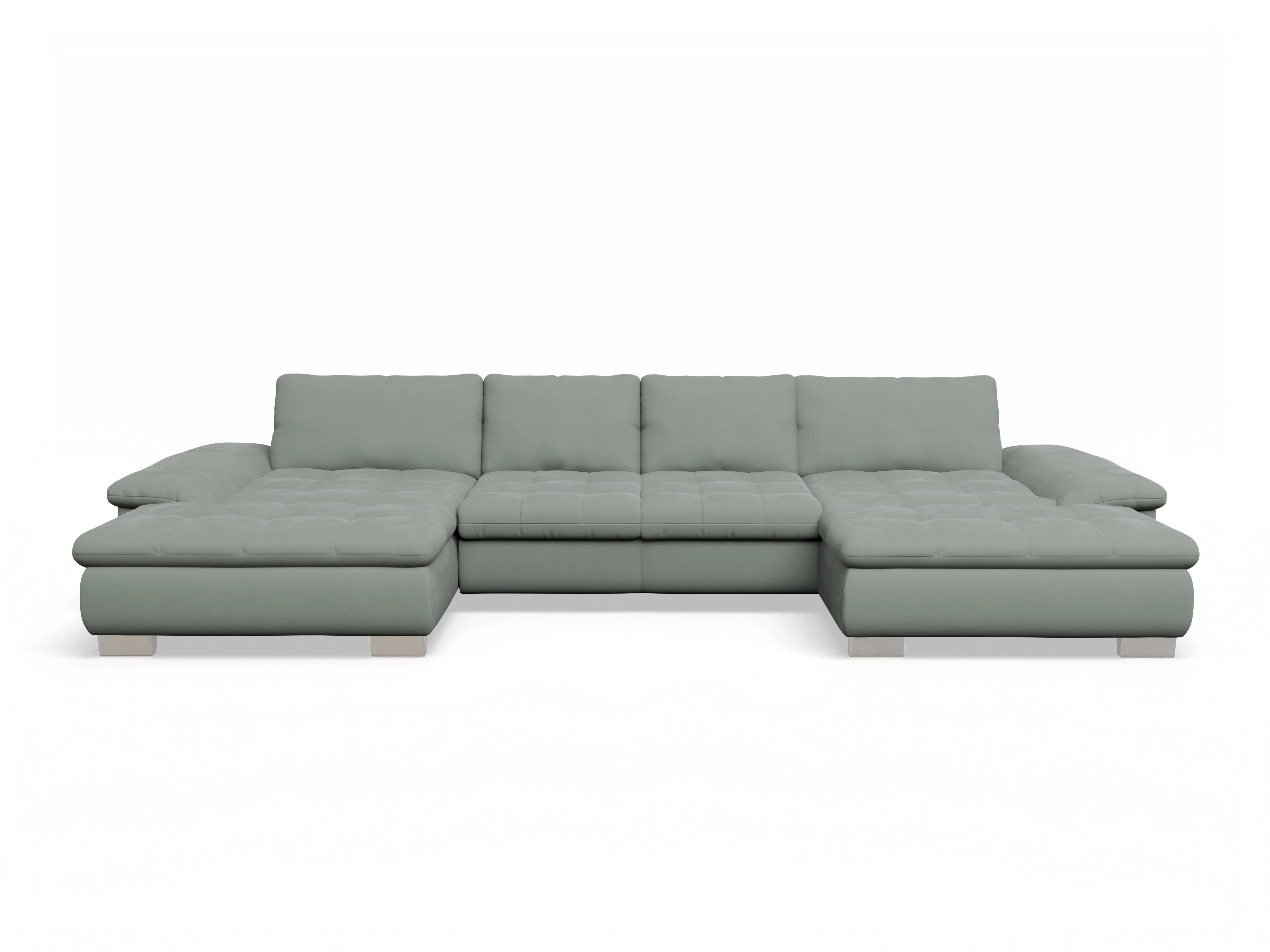 Ansicht des Produktes SC Smart 1007 Wohnlandschaft offen beidseitig in Stoff Grau