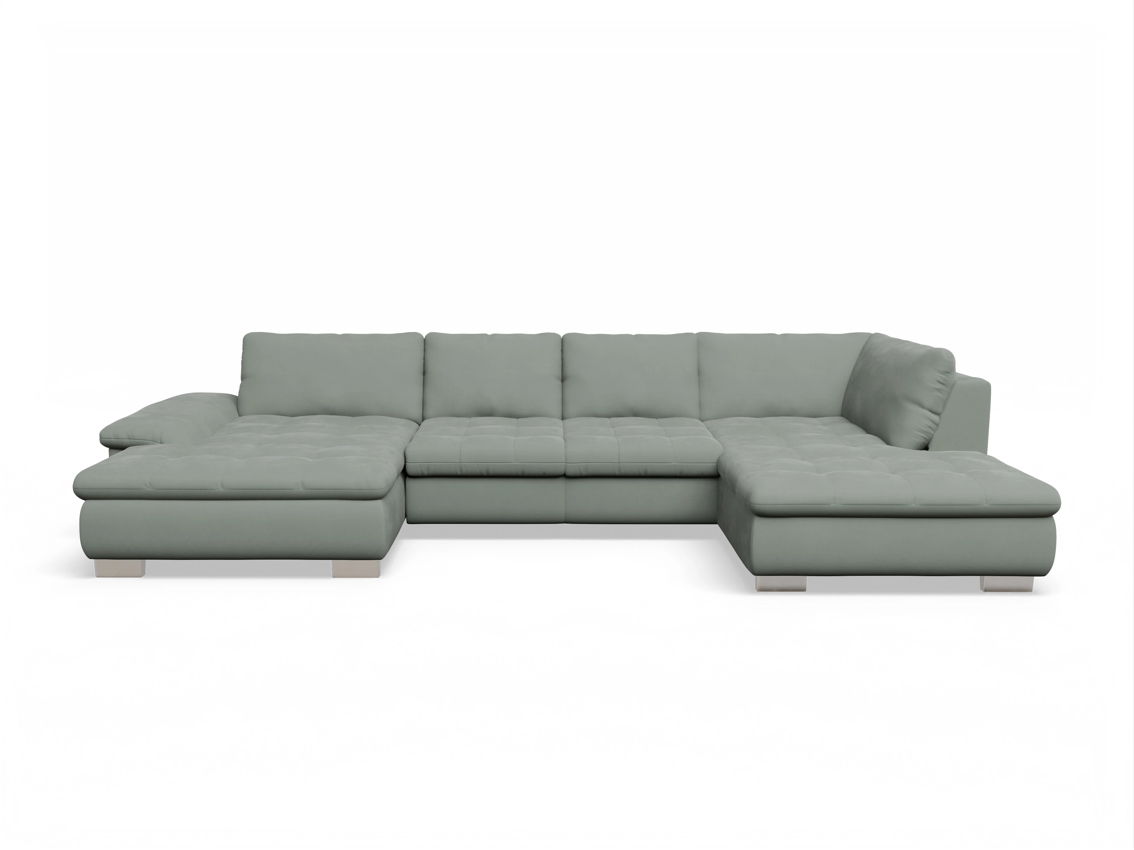 Ansicht des Produktes SC Smart 1007 Wohnlandschaft offen beidseitig in Stoff Grau