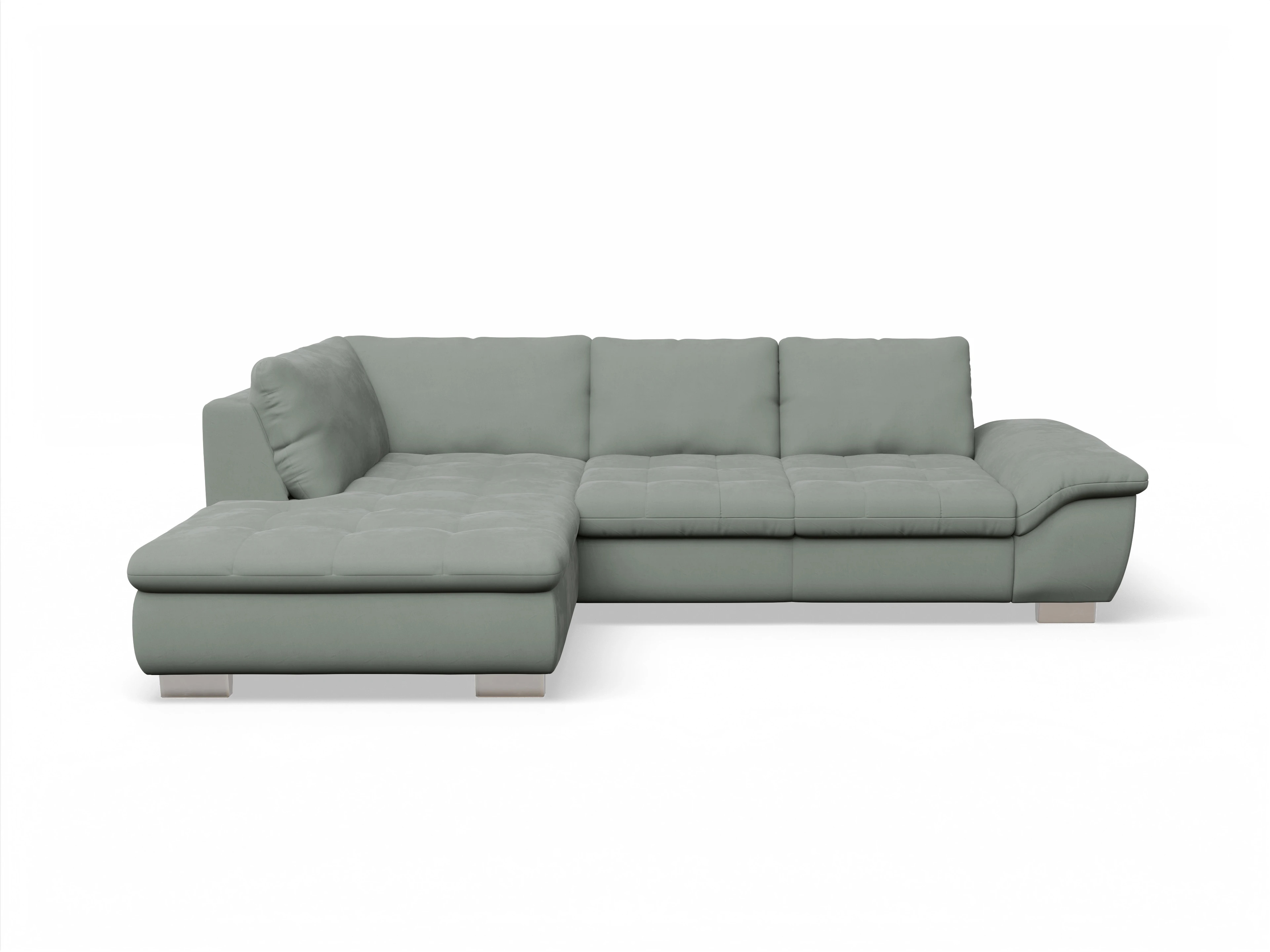 Ansicht des Produktes SC Smart 1007 Ecksofa links Abschluss offen in Stoff Grau