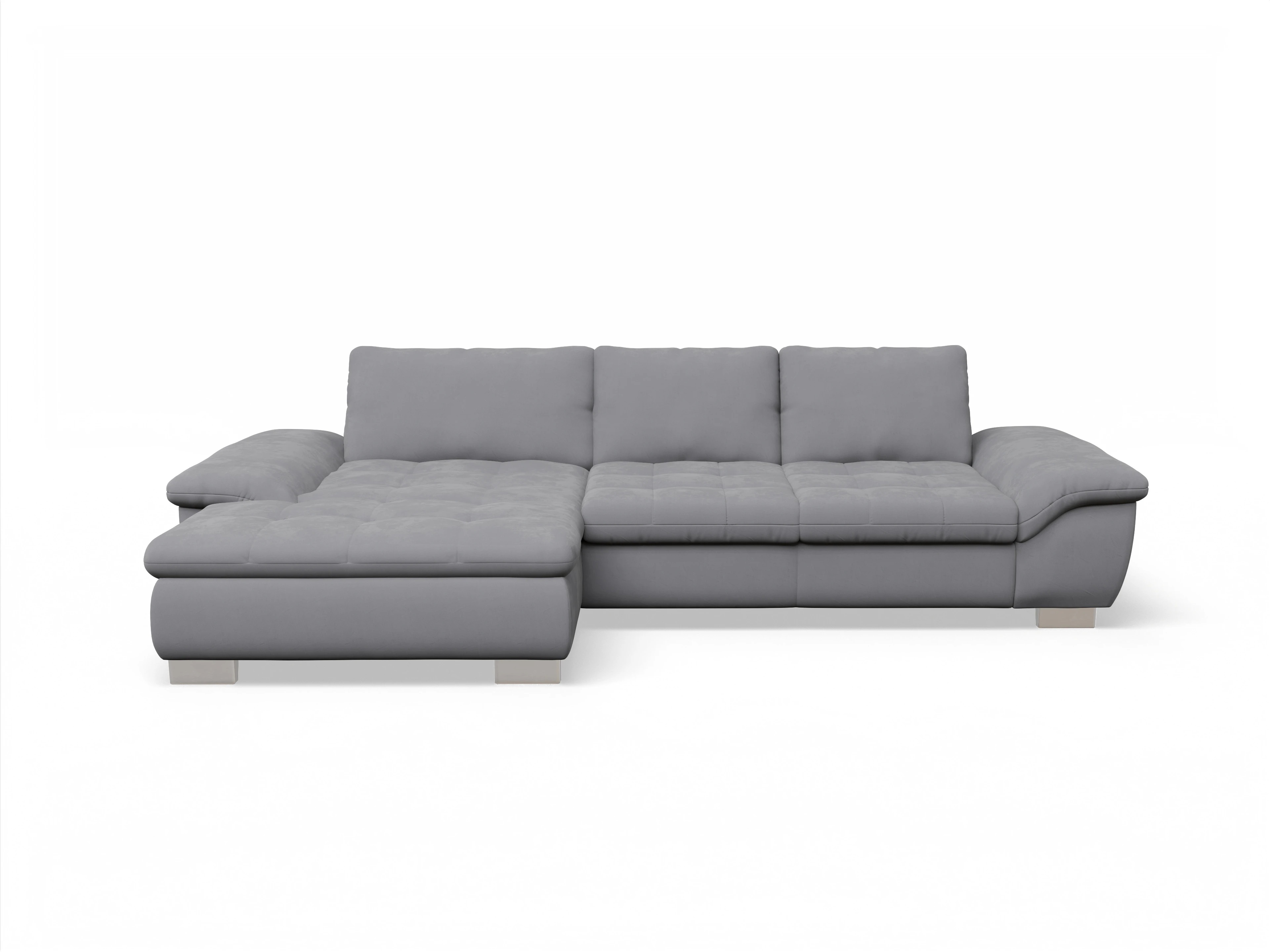 Ansicht des Produktes SC Smart 1007 Ecksofa links Abschluss offen in Stoff Grau