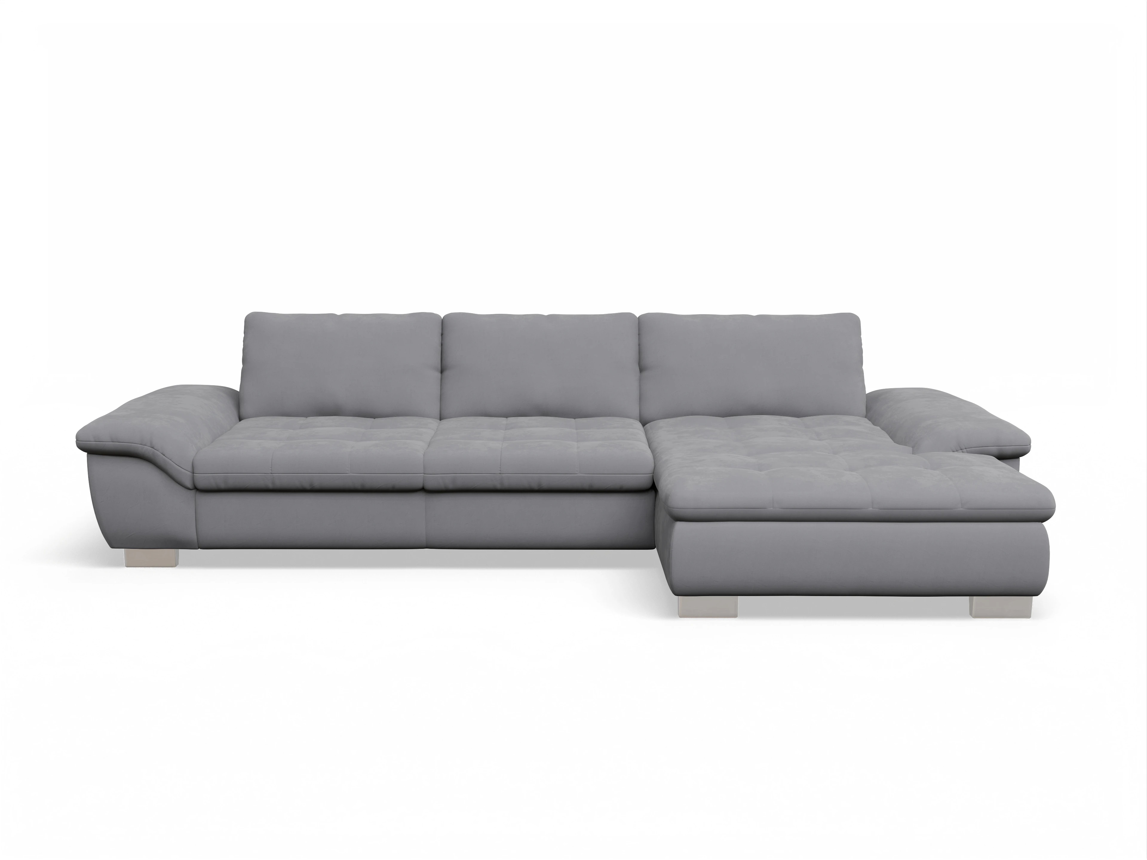 Ansicht des Produktes SC Smart 1007 Ecksofa rechts Abschluss offen in Stoff Grau
