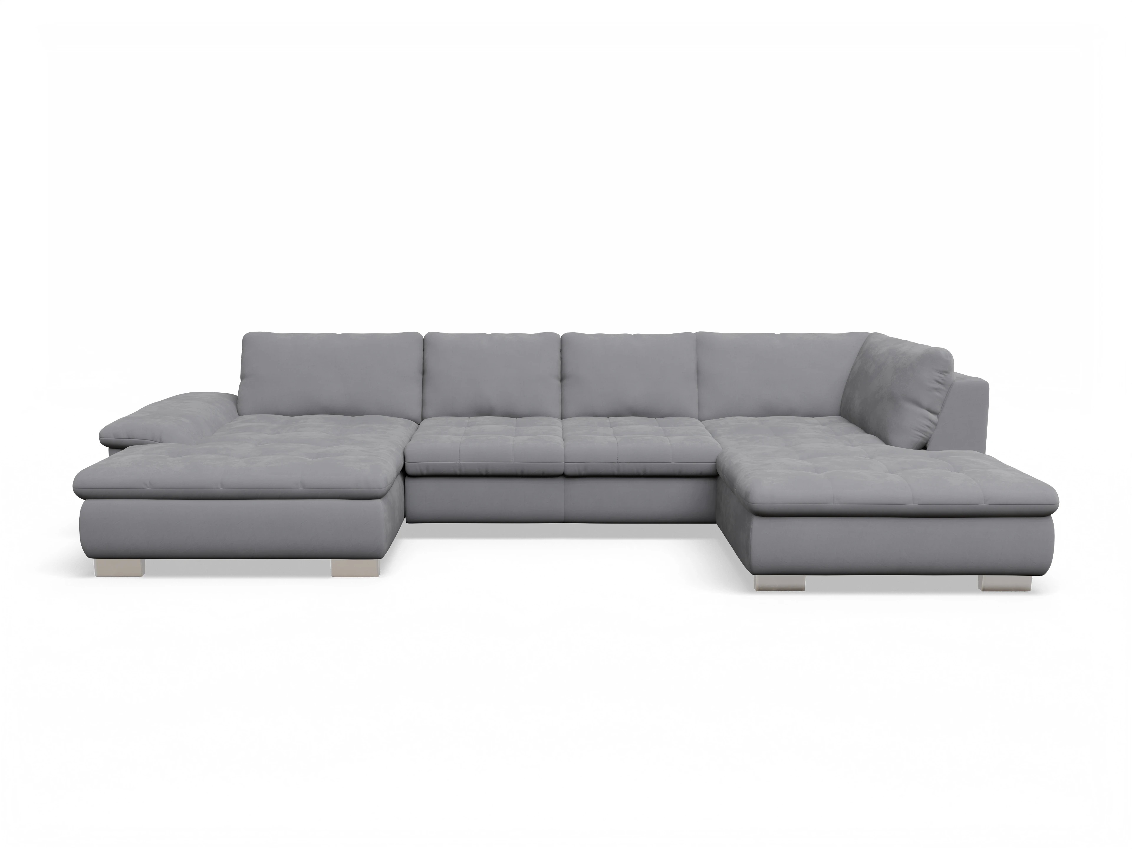 Ansicht des Produktes SC Smart 1007 Wohnlandschaft offen beidseitig in Stoff Grau