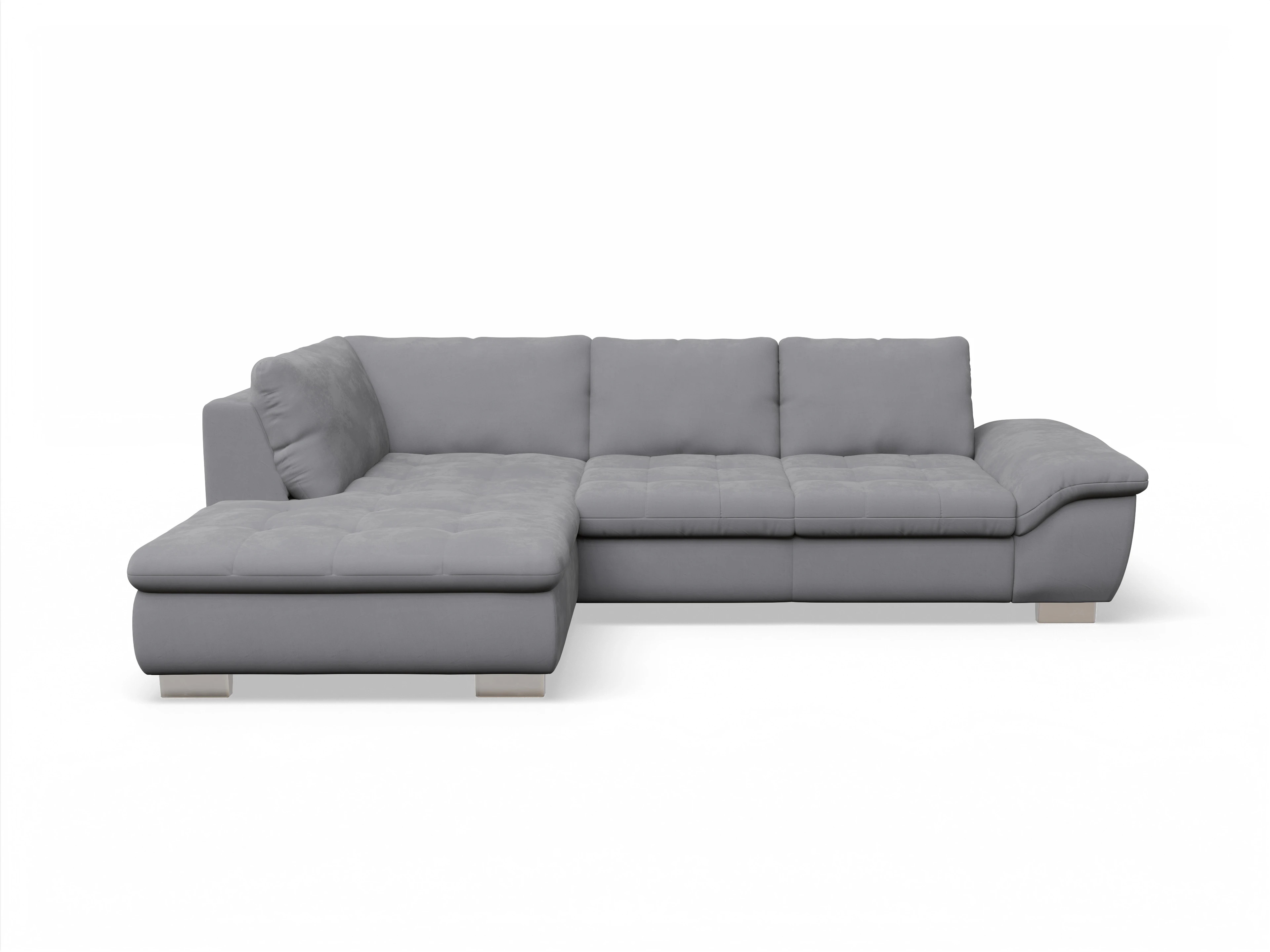 Ansicht des Produktes SC Smart 1007 Ecksofa links Abschluss offen in Stoff Grau