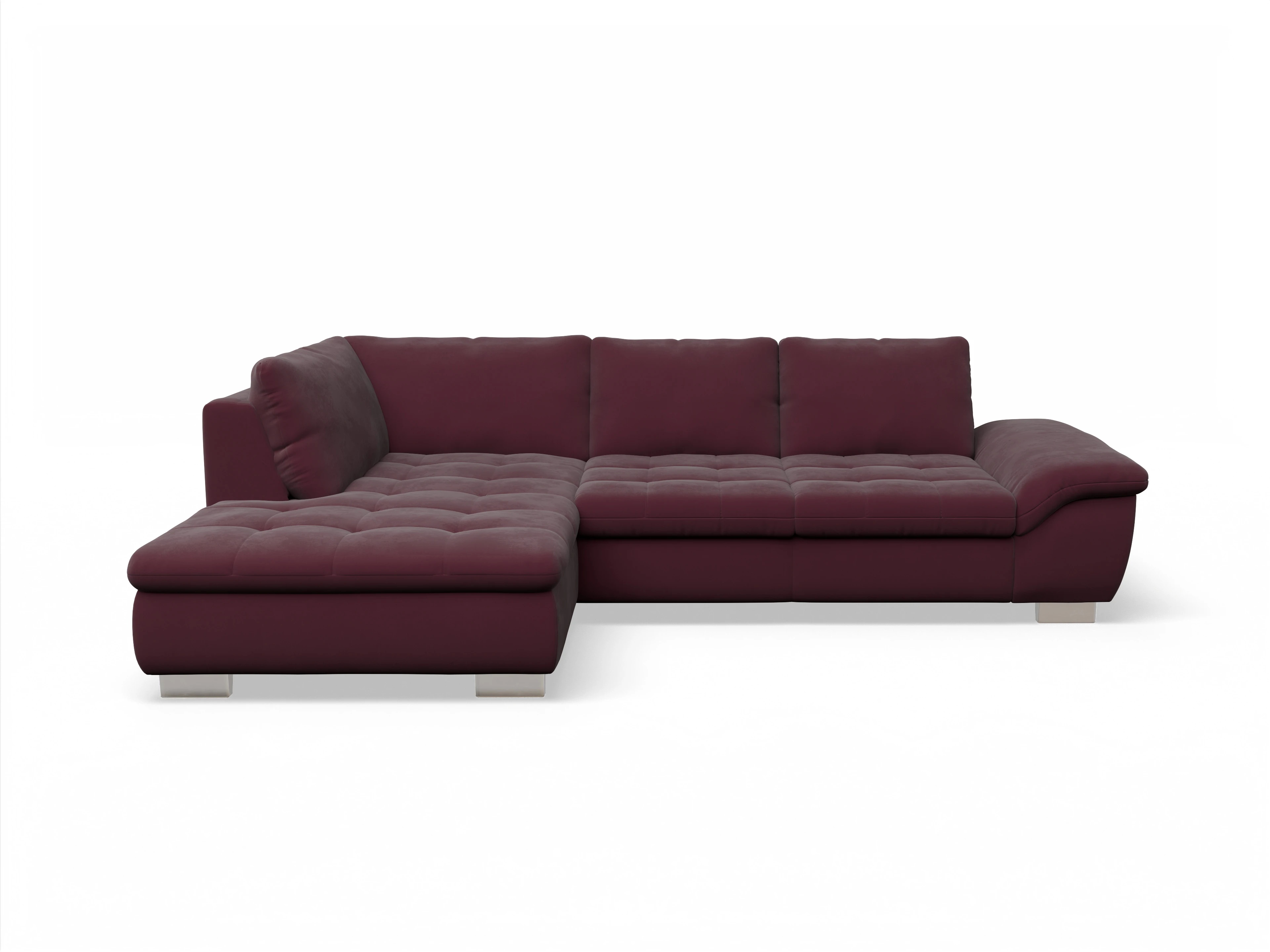 Ansicht des Produktes SC Smart 1007 Ecksofa links Abschluss offen in Stoff Rot