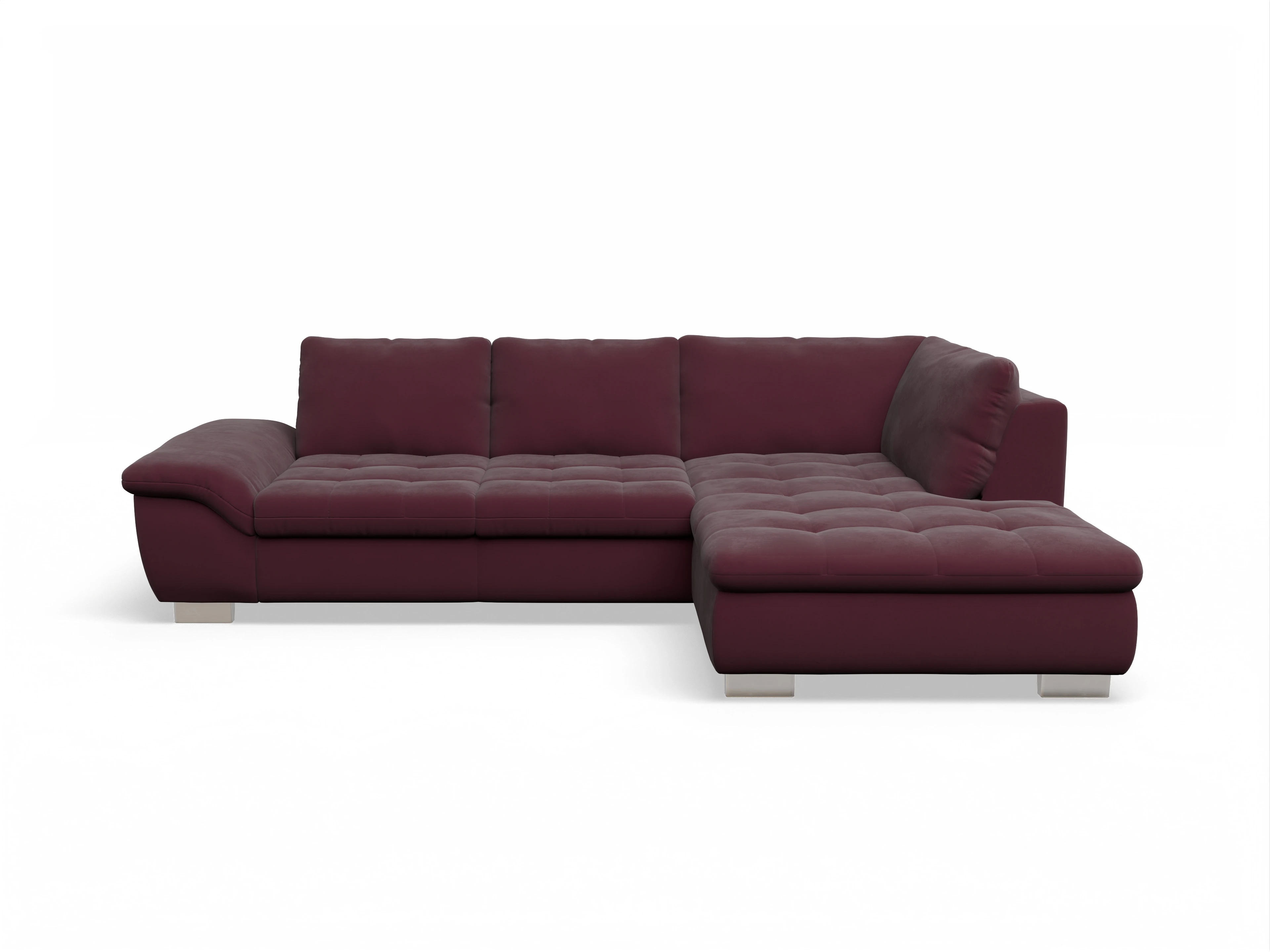 Ansicht des Produktes SC Smart 1007 Ecksofa rechts Abschluss offen in Stoff Rot