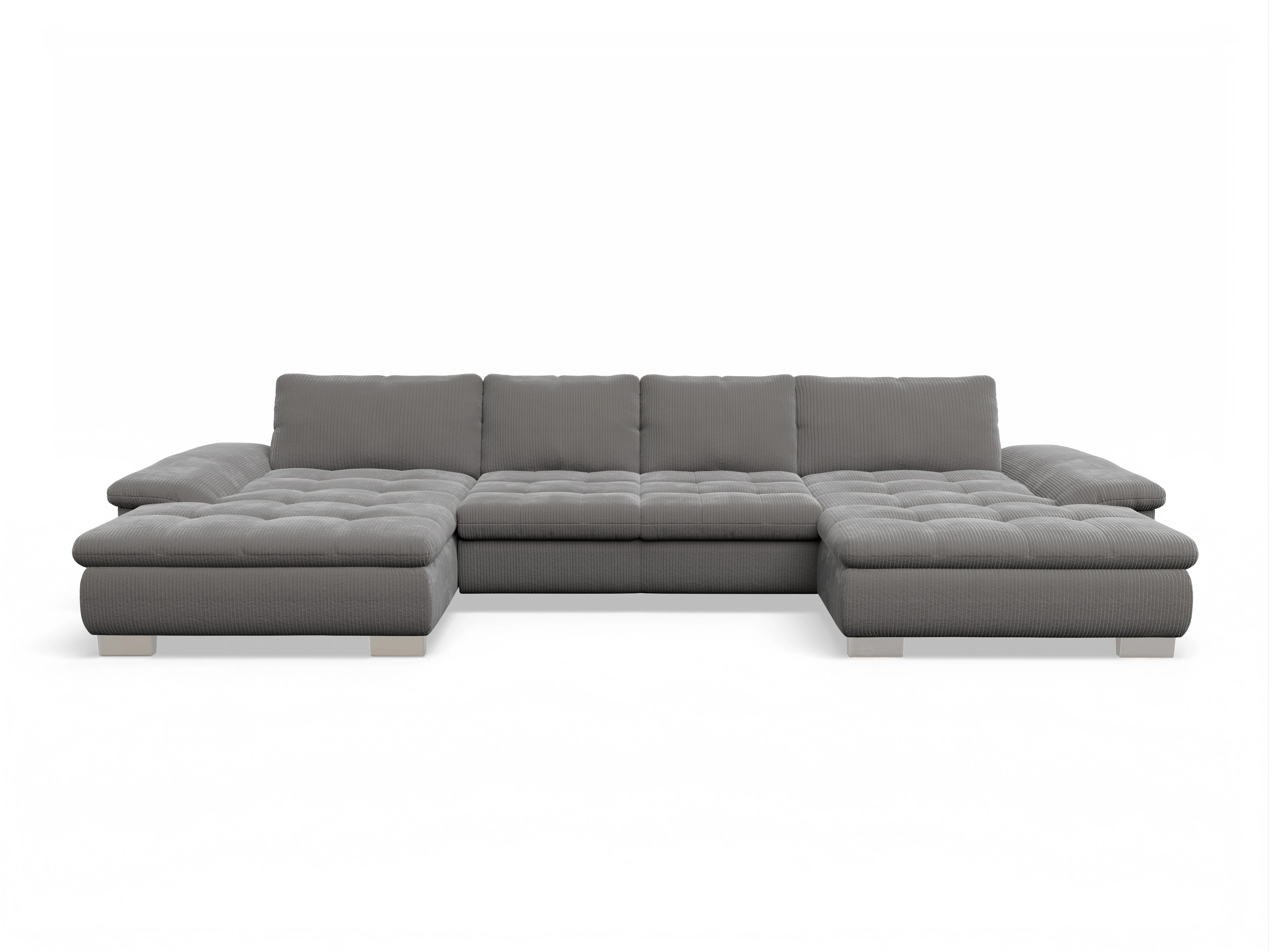 Ansicht des Produktes SC Smart 1007 Wohnlandschaft offen beidseitig in Stoff Grau