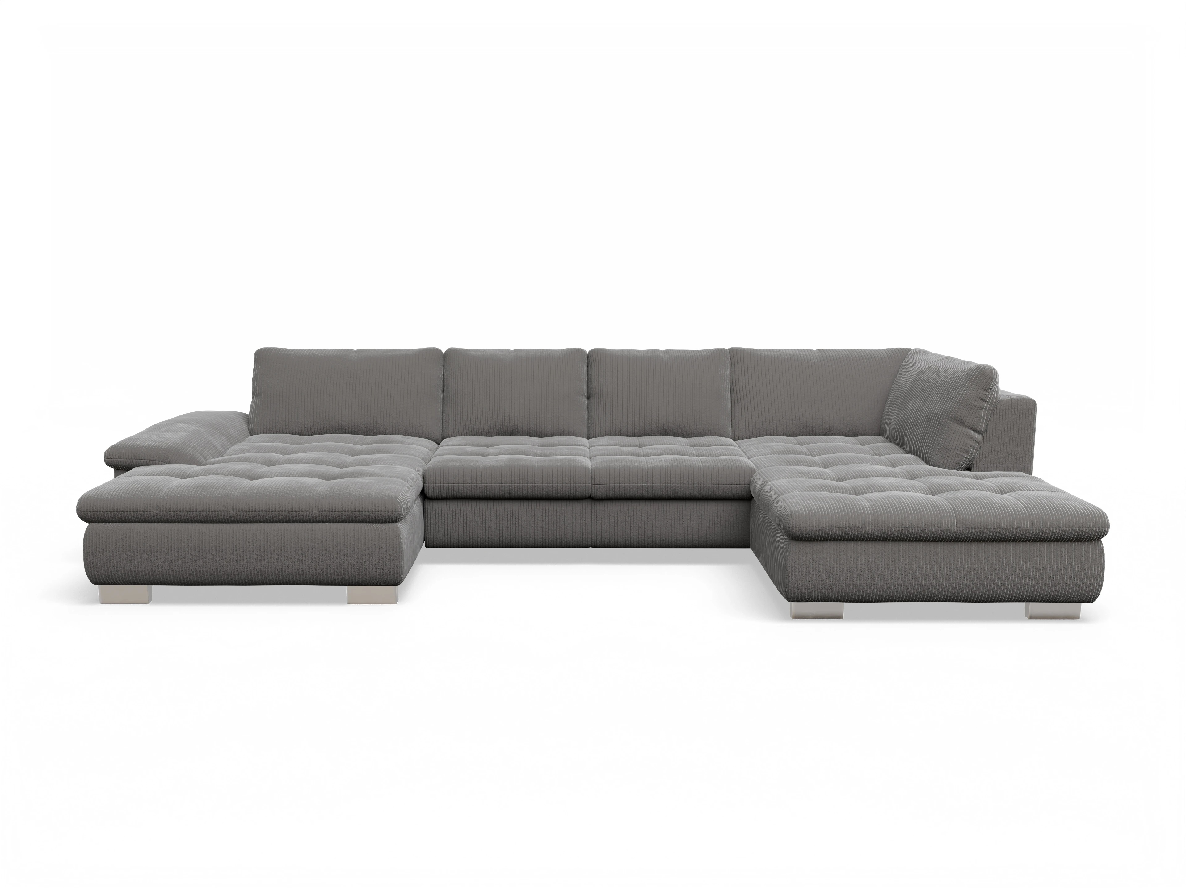 Ansicht des Produktes SC Smart 1007 Wohnlandschaft offen beidseitig in Stoff Grau