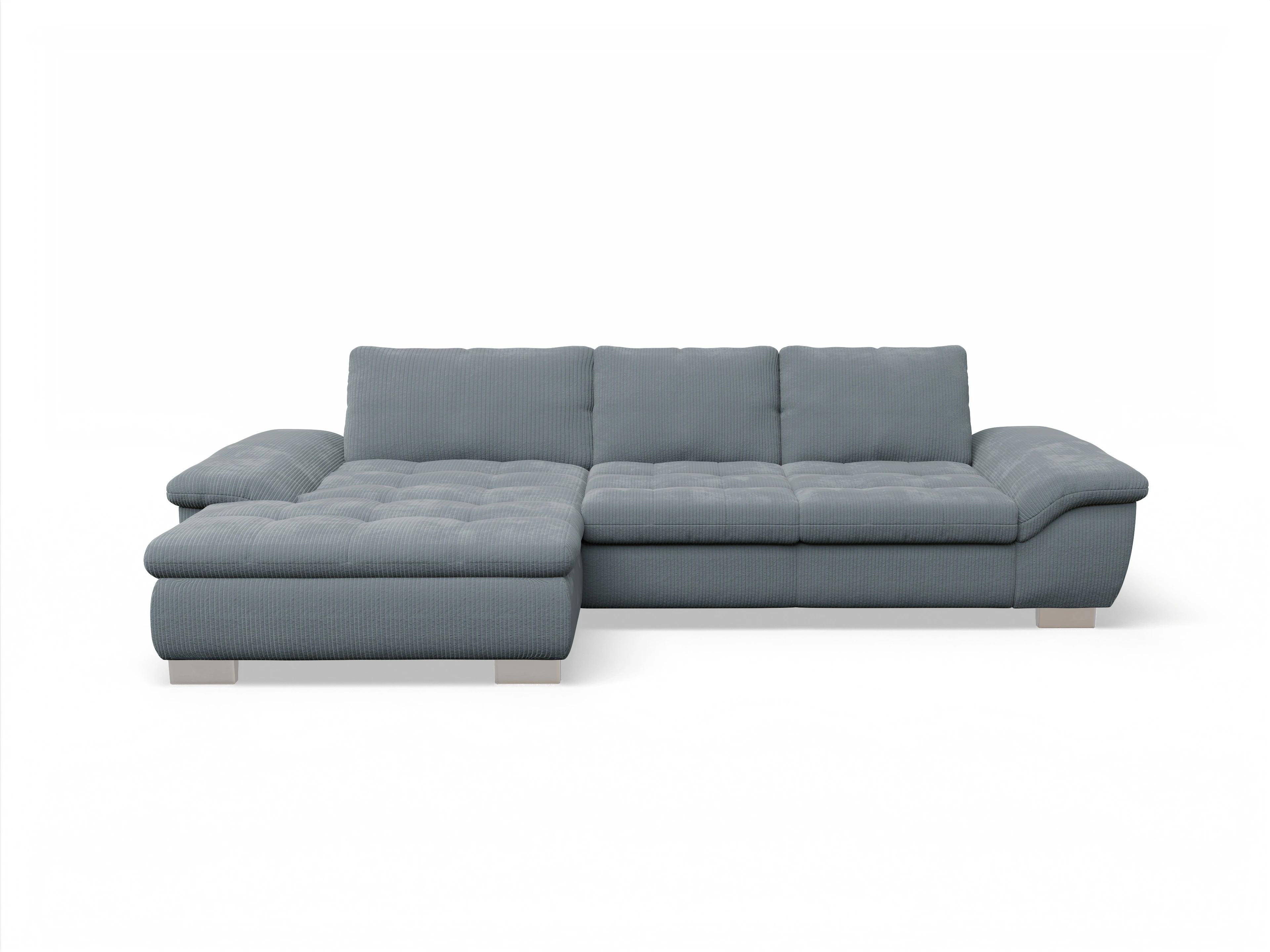 Sitz Concept smart 1007 Canape Medium L Ansicht des Produktes SC Smart 1007 Ecksofa links Abschluss offen in Stoff Blau