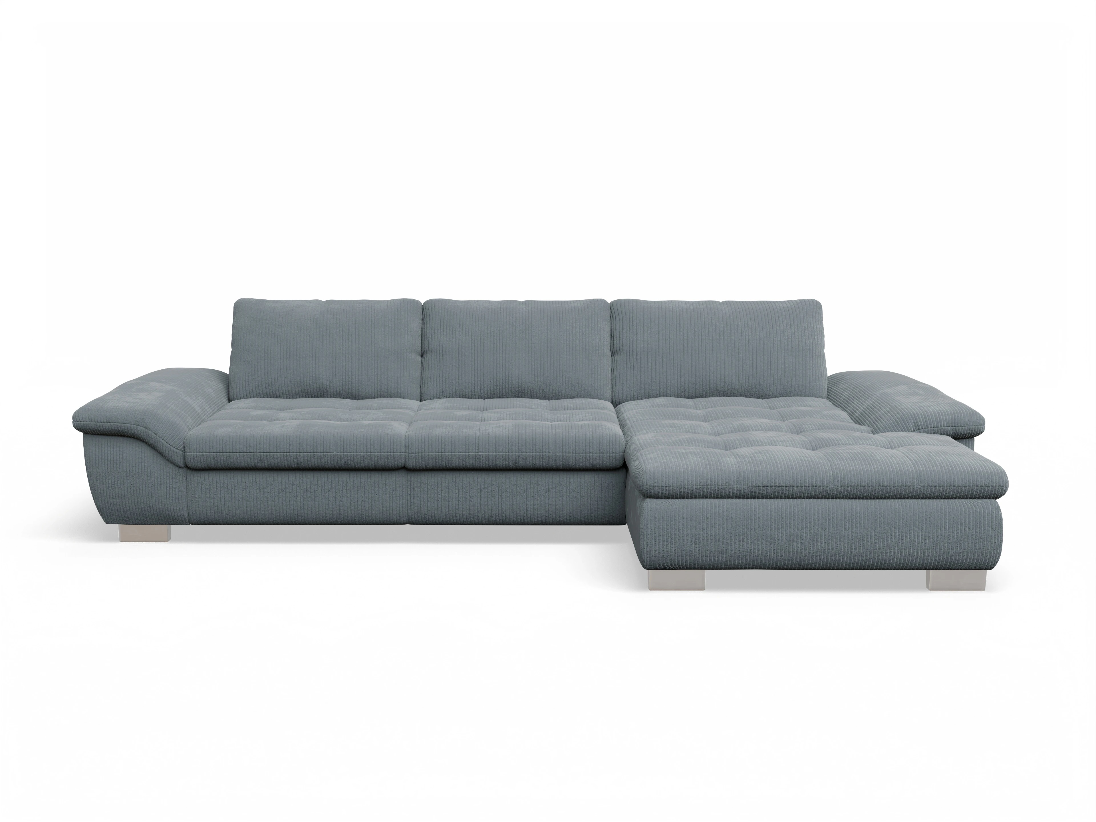 Ansicht des Produktes SC Smart 1007 Ecksofa rechts Abschluss offen in Stoff Blau