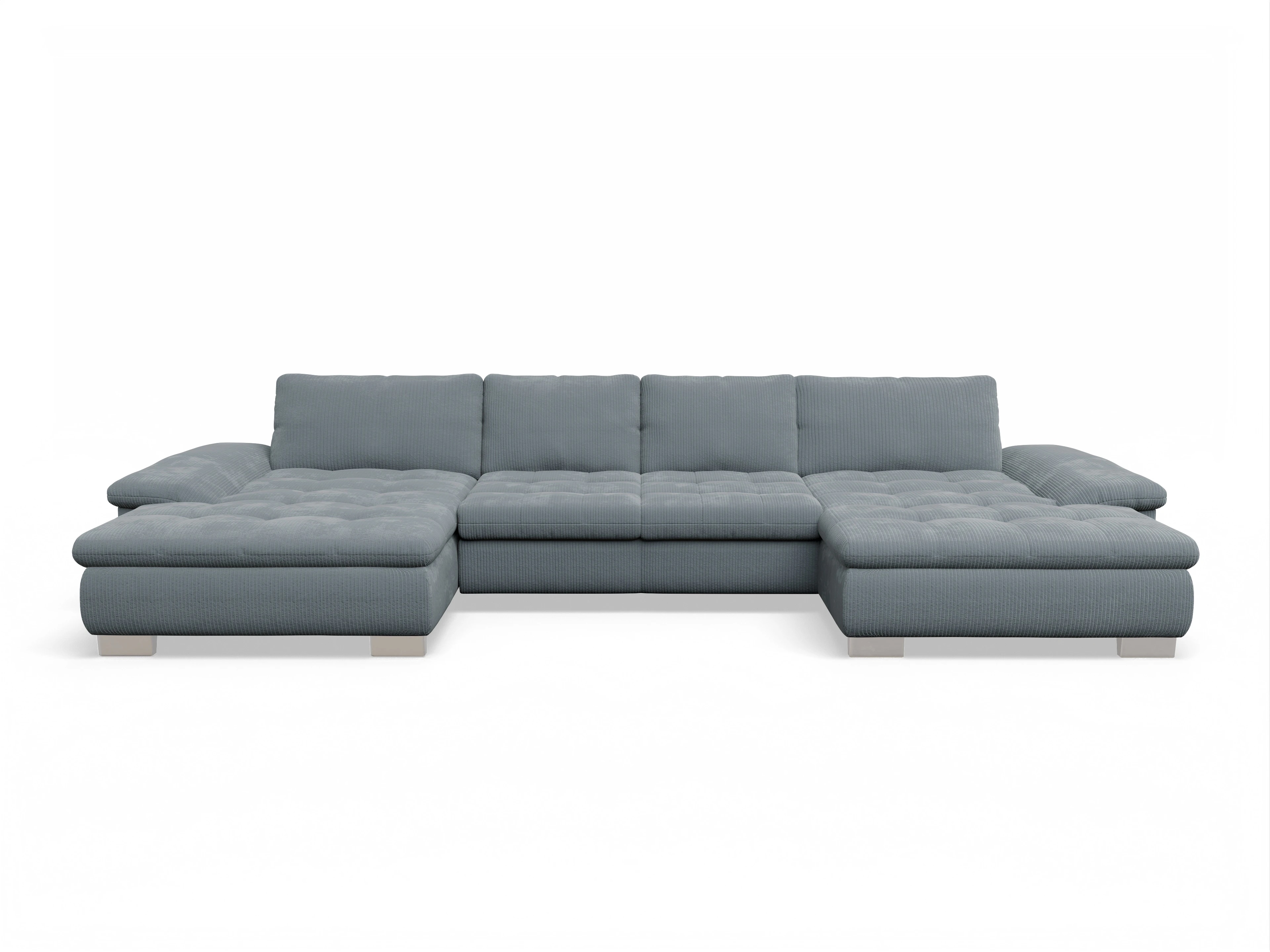 Ansicht des Produktes SC Smart 1007 Wohnlandschaft offen beidseitig in Stoff Blau