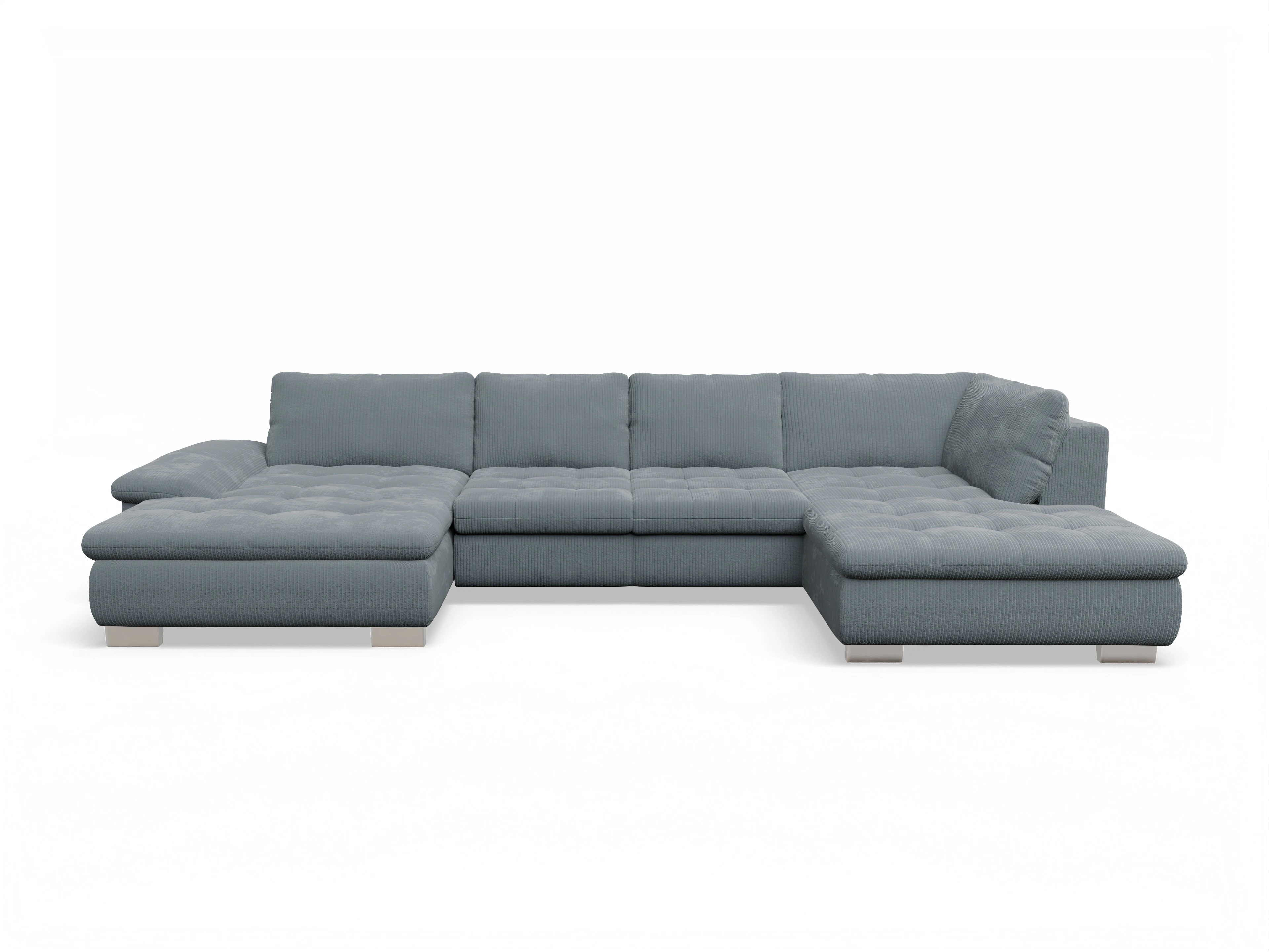 Ansicht des Produktes SC Smart 1007 Wohnlandschaft offen beidseitig in Stoff Blau