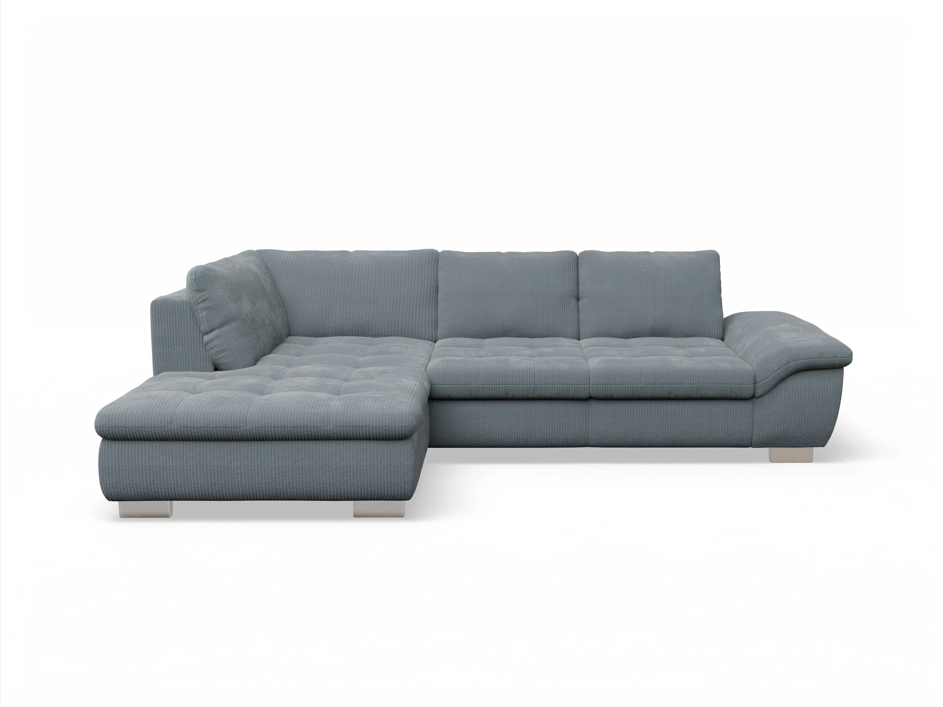 Ansicht des Produktes SC Smart 1007 Ecksofa links Abschluss offen in Stoff Blau