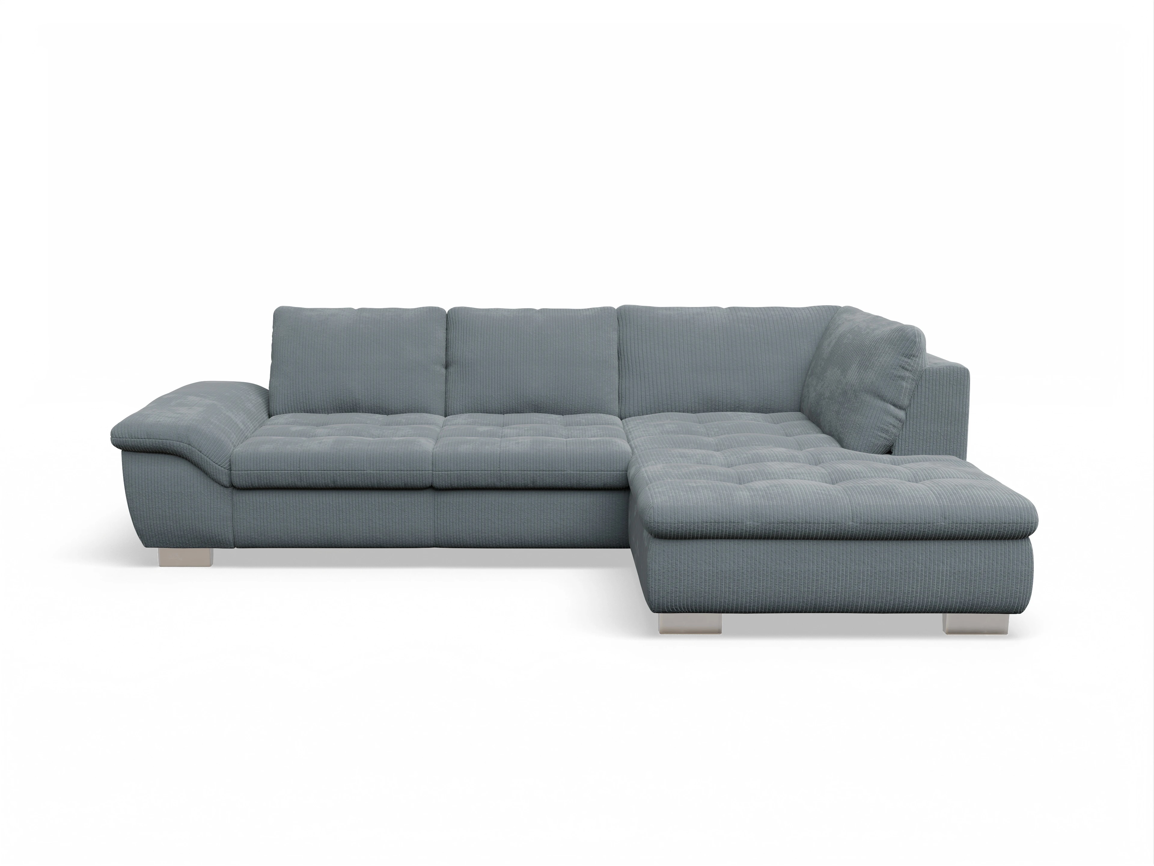 Ansicht des Produktes SC Smart 1007 Ecksofa rechts Abschluss offen in Stoff Blau