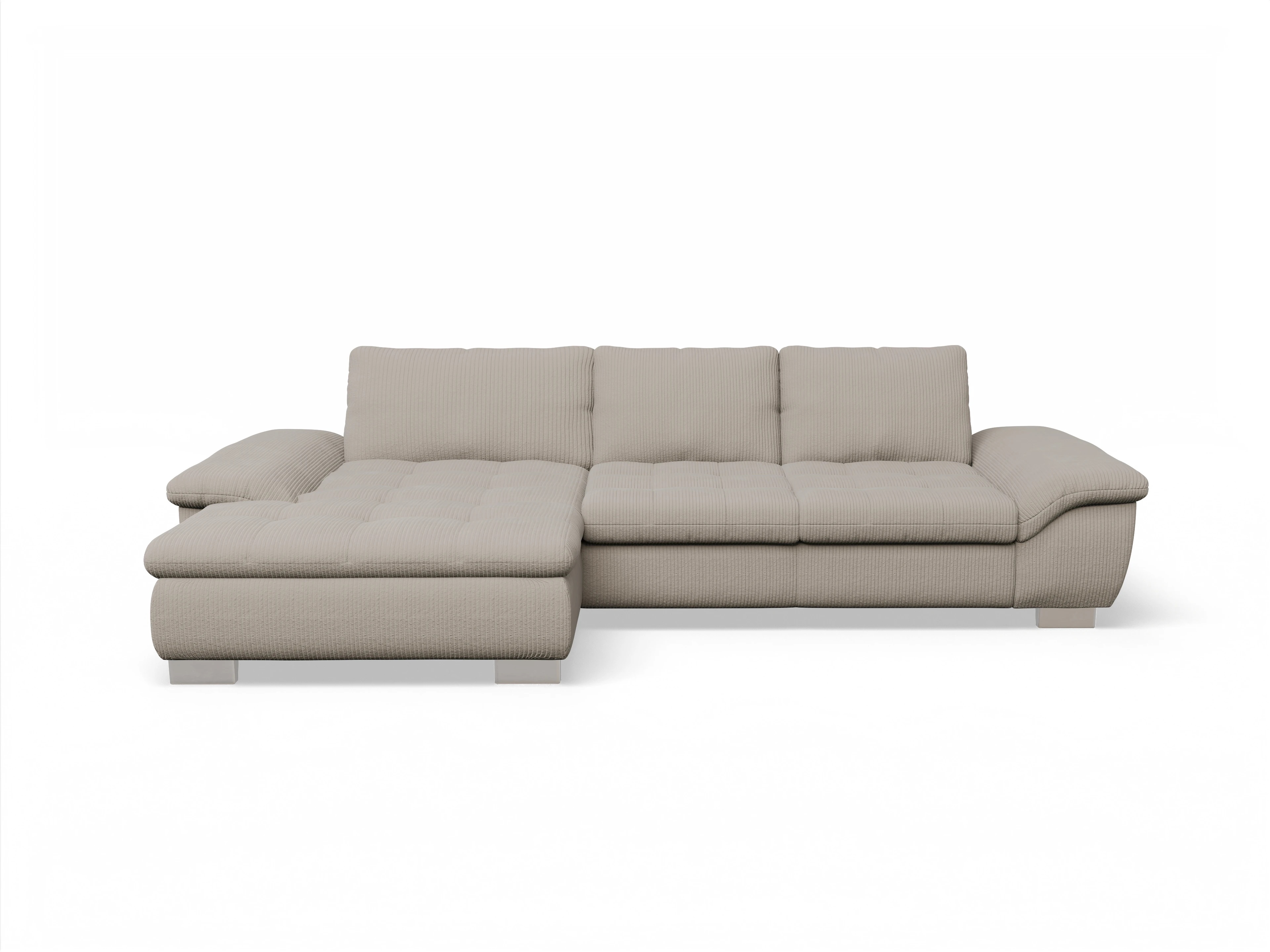 Ansicht des Produktes SC Smart 1007 Ecksofa links Abschluss offen in Stoff Beige