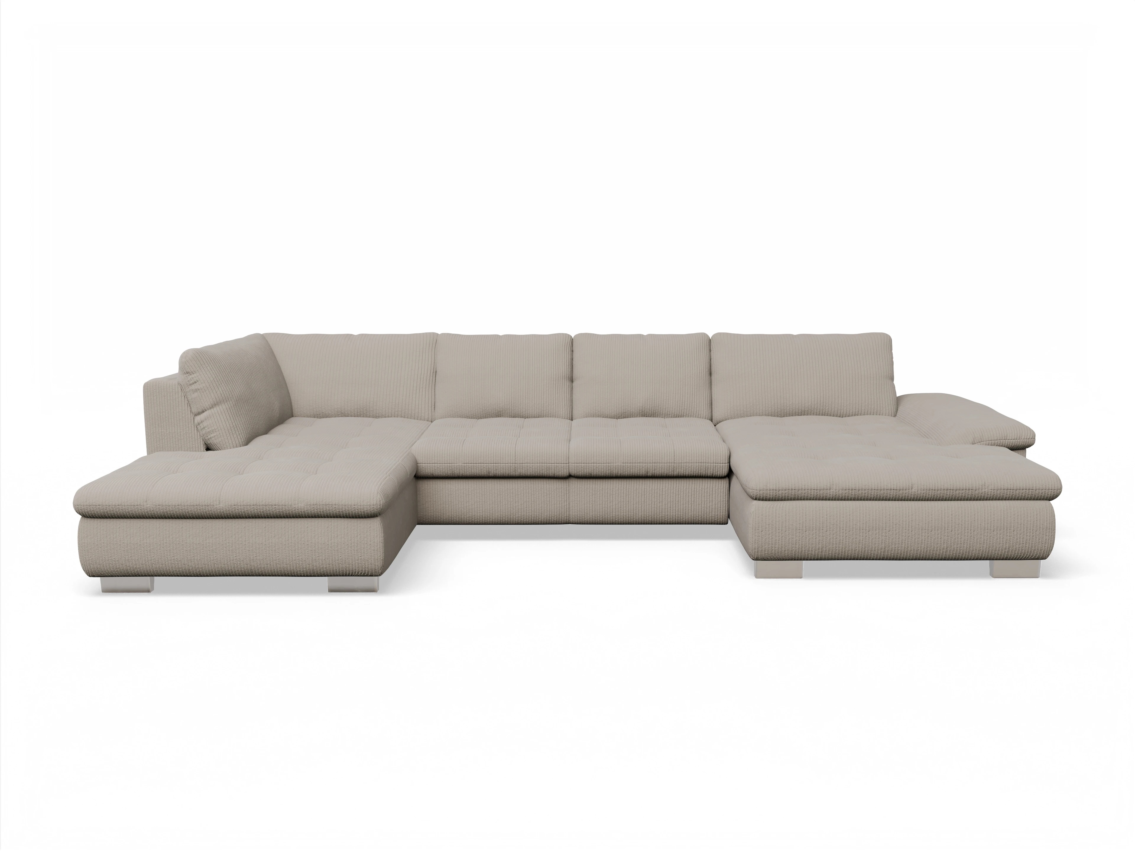 Ansicht des Produktes SC Smart 1007 Wohnlandschaft offen beidseitig in Stoff Beige