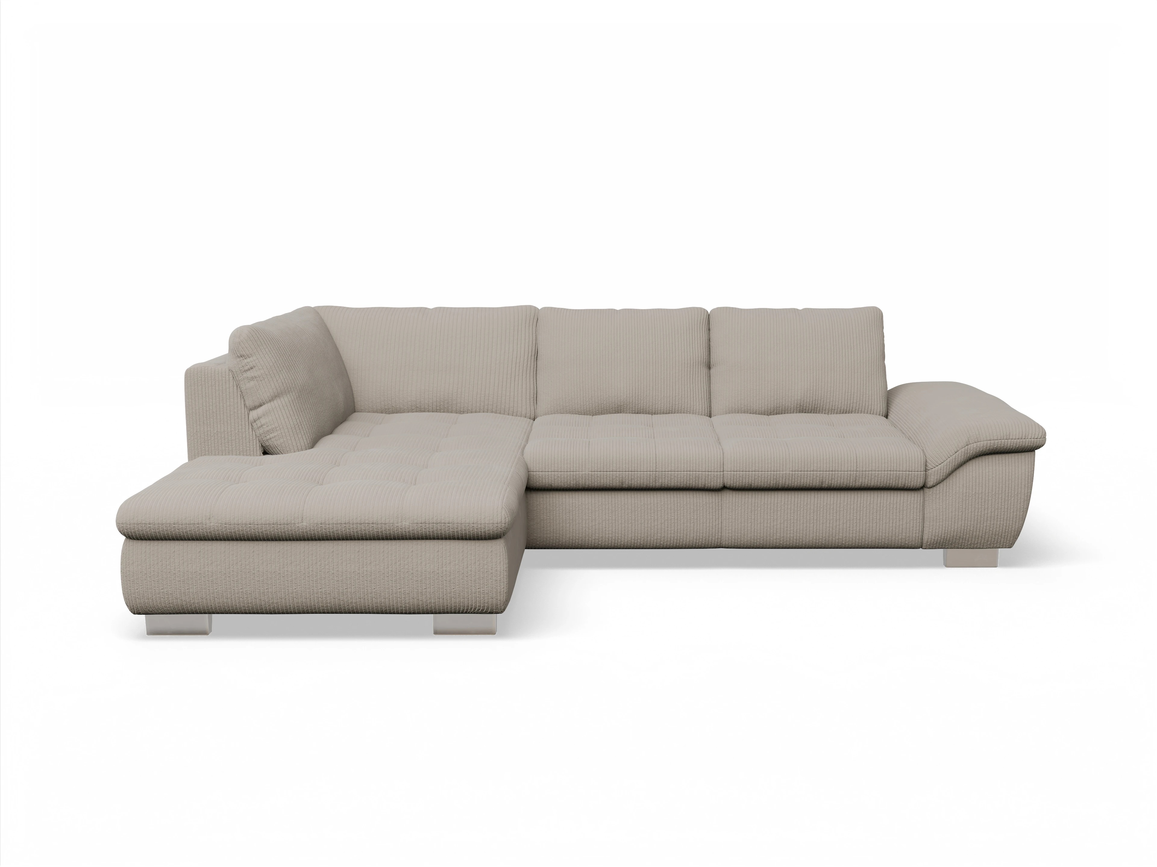 Ansicht des Produktes SC Smart 1007 Ecksofa links Abschluss offen in Stoff Beige