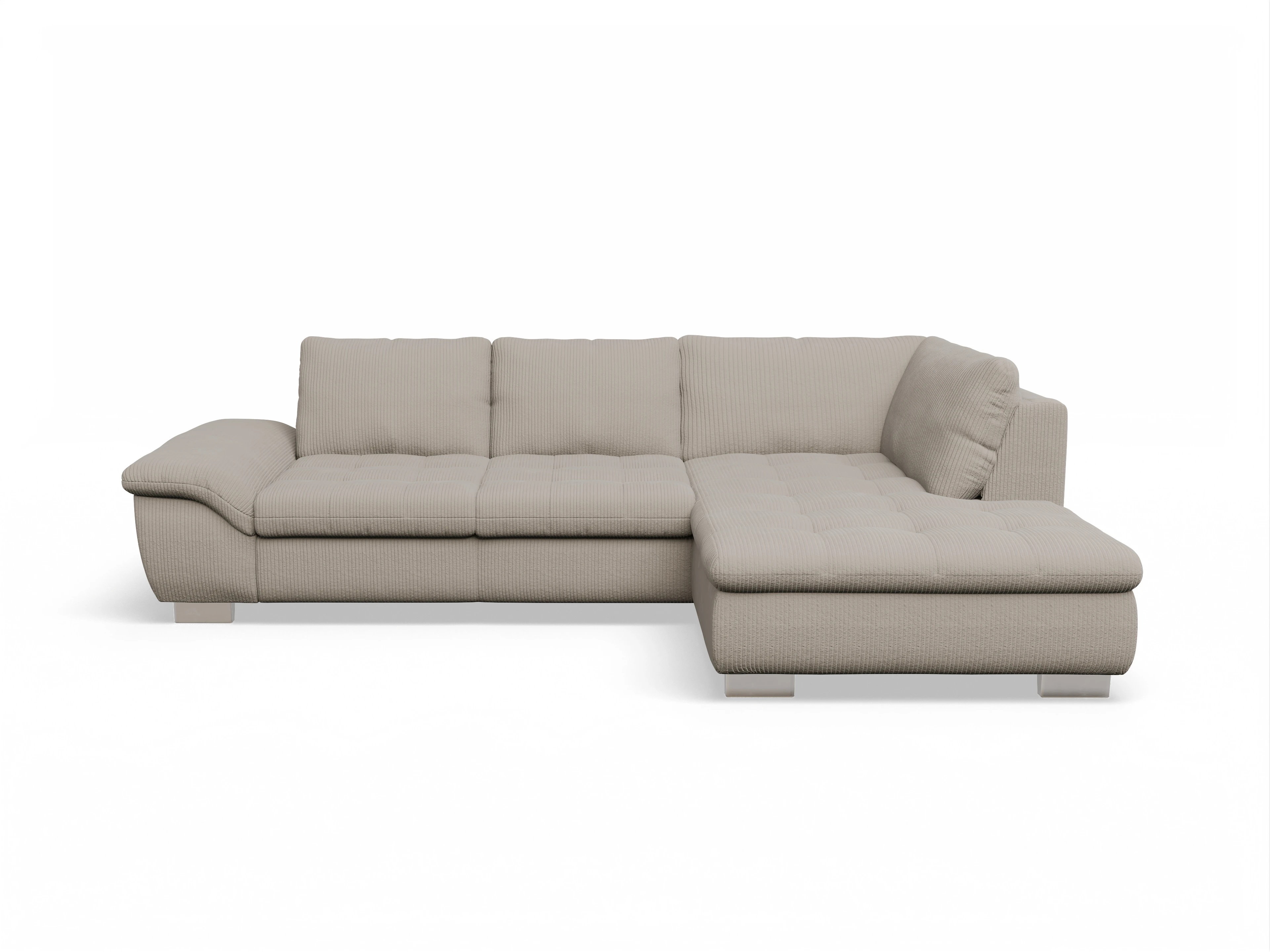 Ansicht des Produktes SC Smart 1007 Ecksofa rechts Abschluss offen in Stoff Beige