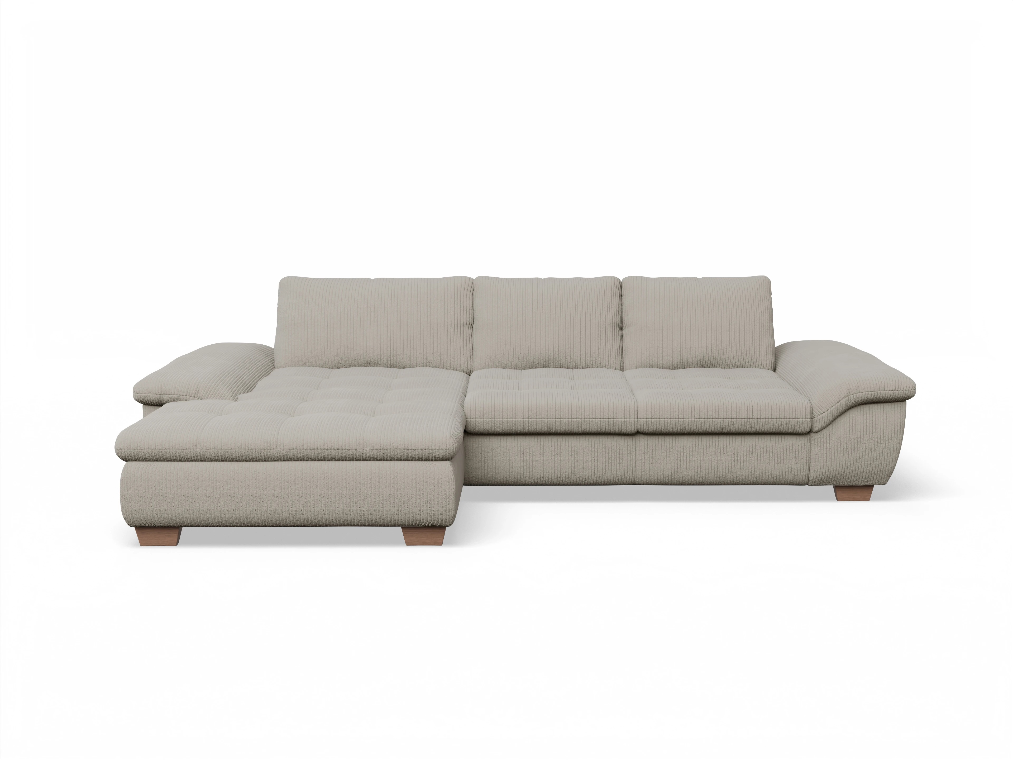 Sitz Concept smart 1007 Canape Medium L Ansicht des Produktes SC Smart 1007 Ecksofa links Abschluss offen in Stoff Beige